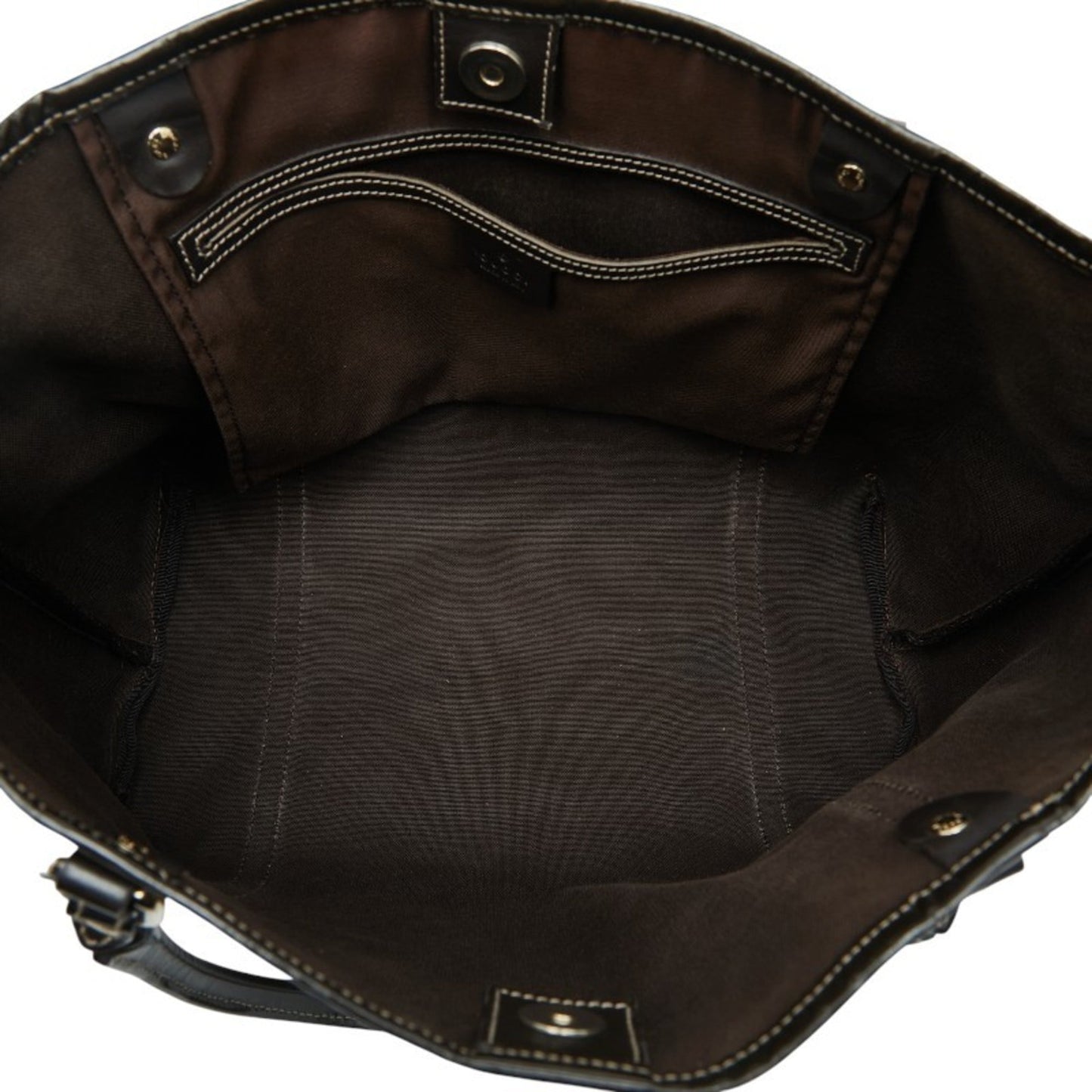 Gucci Beige Brown Pvc Leather Tote Bag ( )