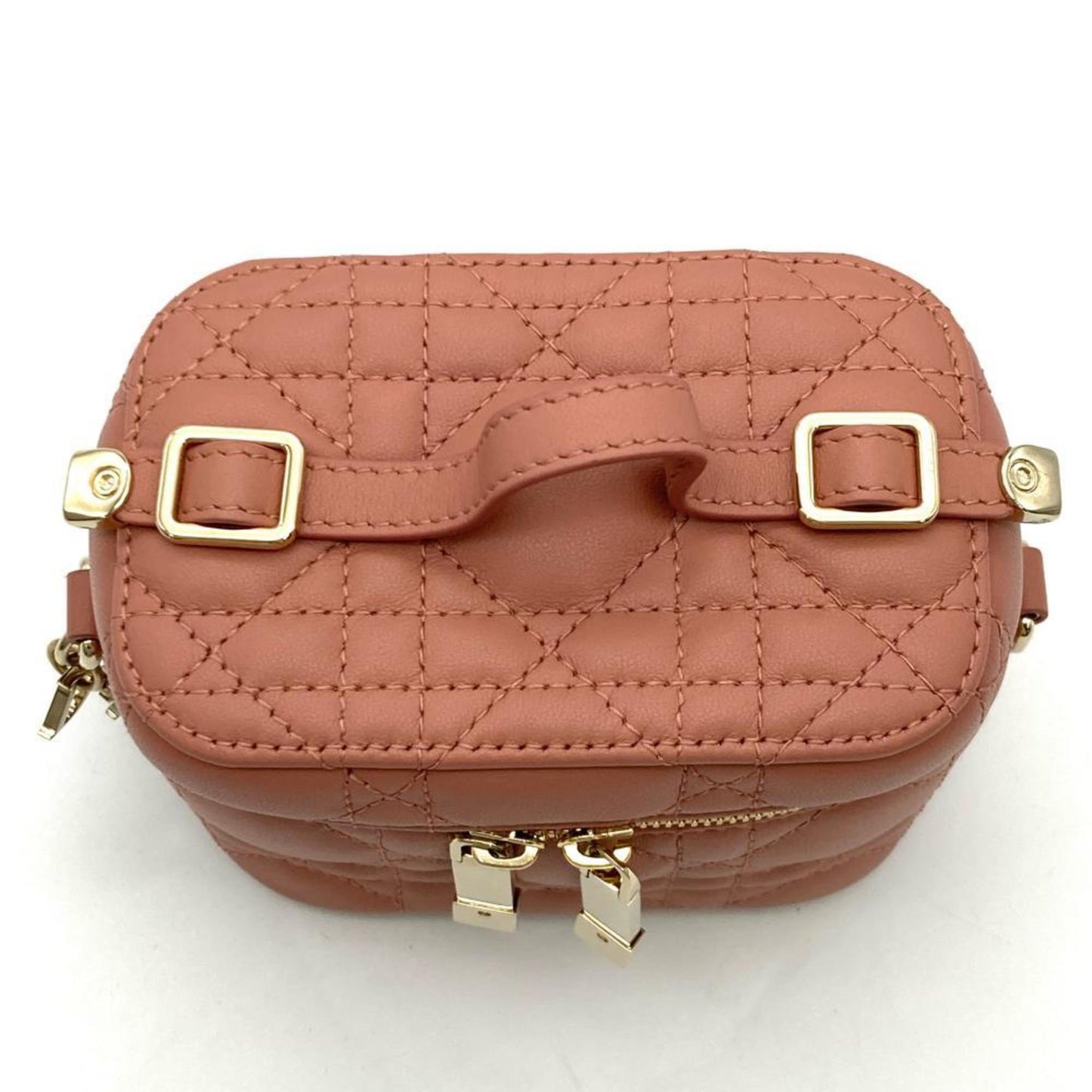 Christian Dior Pink Leather Shoulder Bag Vanity Bag ()