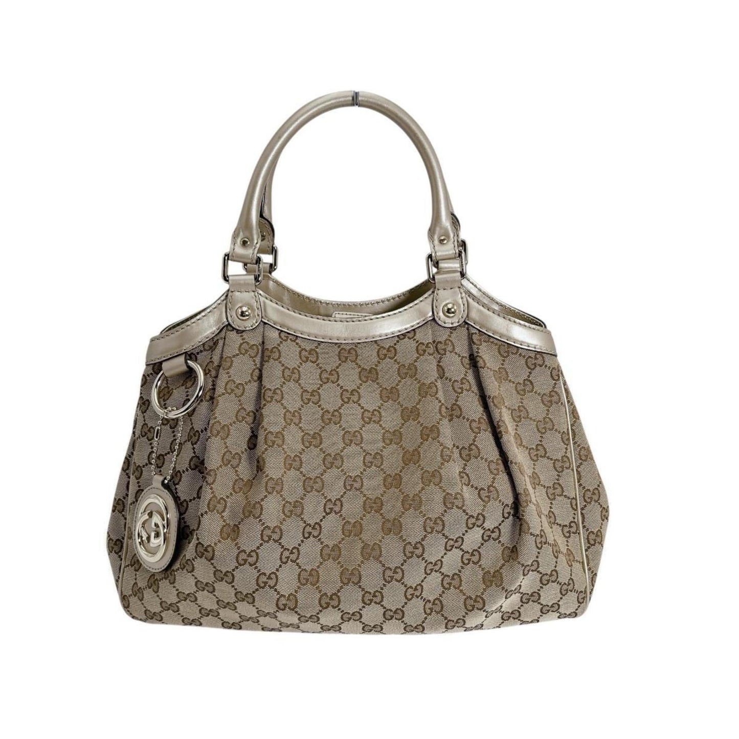 Gucci Gg Canvas Beige Gg Canvas Handbag Tote Bag ( )