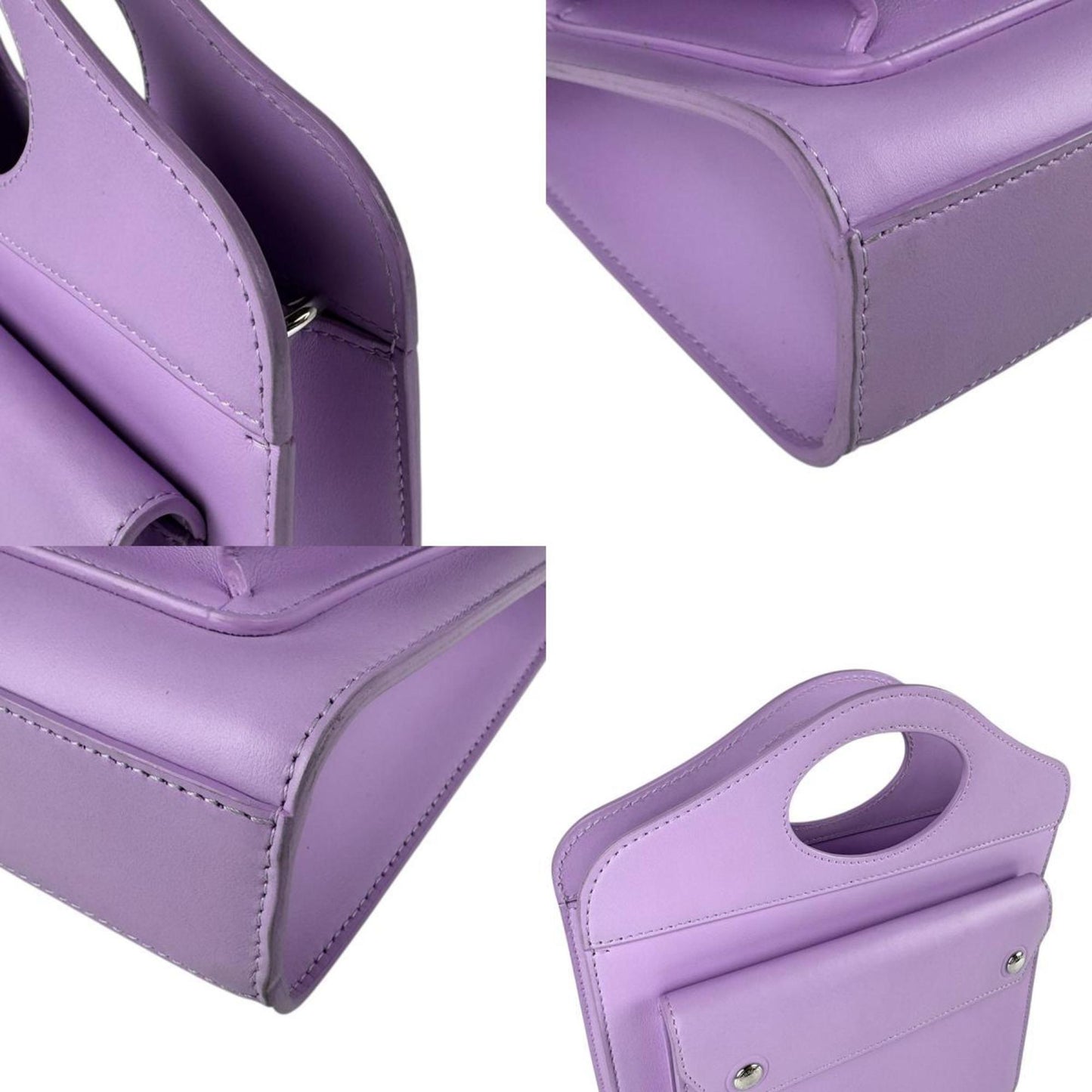 Burberry Purple Leather Handbag Shoulder Bag ( )