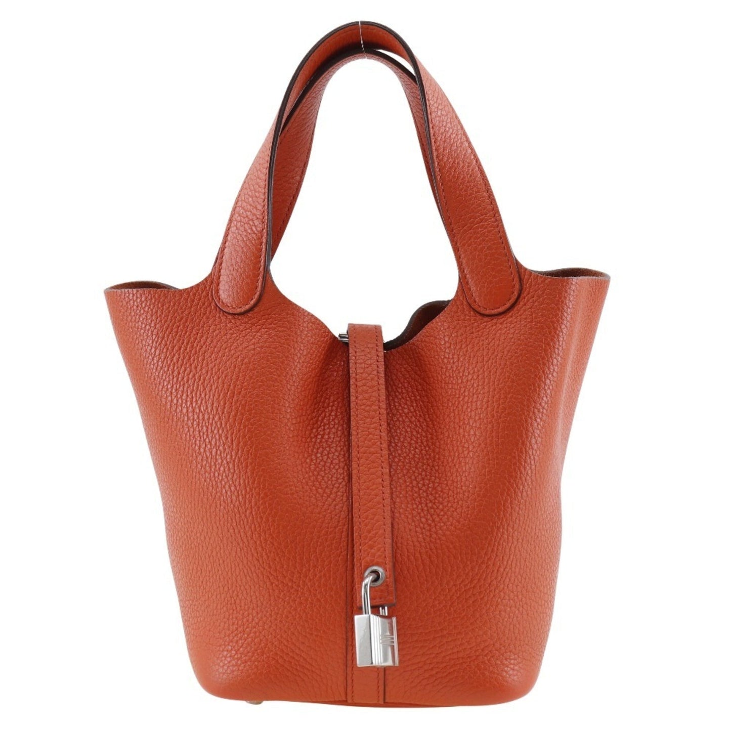 Hermes Orange Taurillon Clemence Leather Handbag ( )