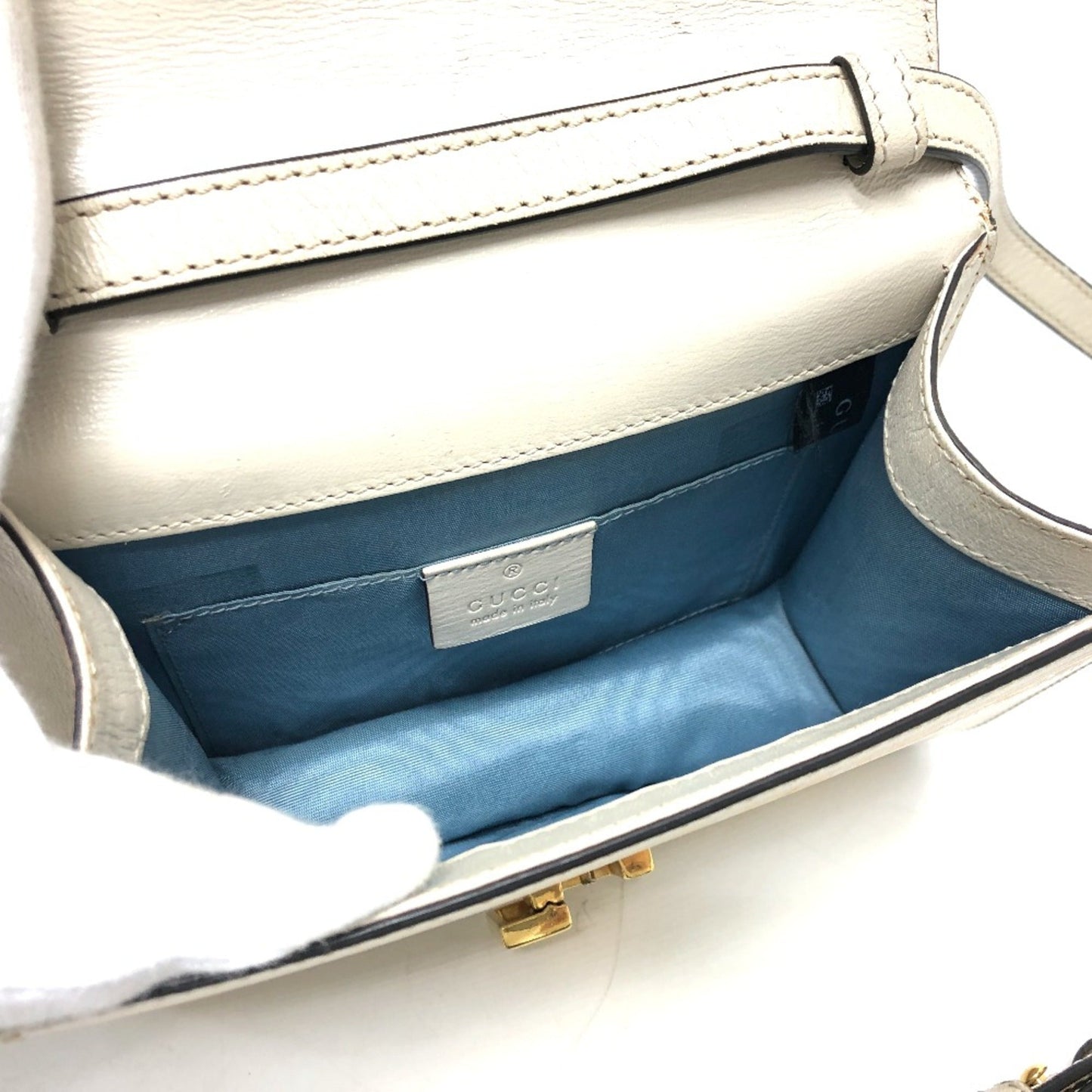 Gucci White Leather Shoulder Bag ( )