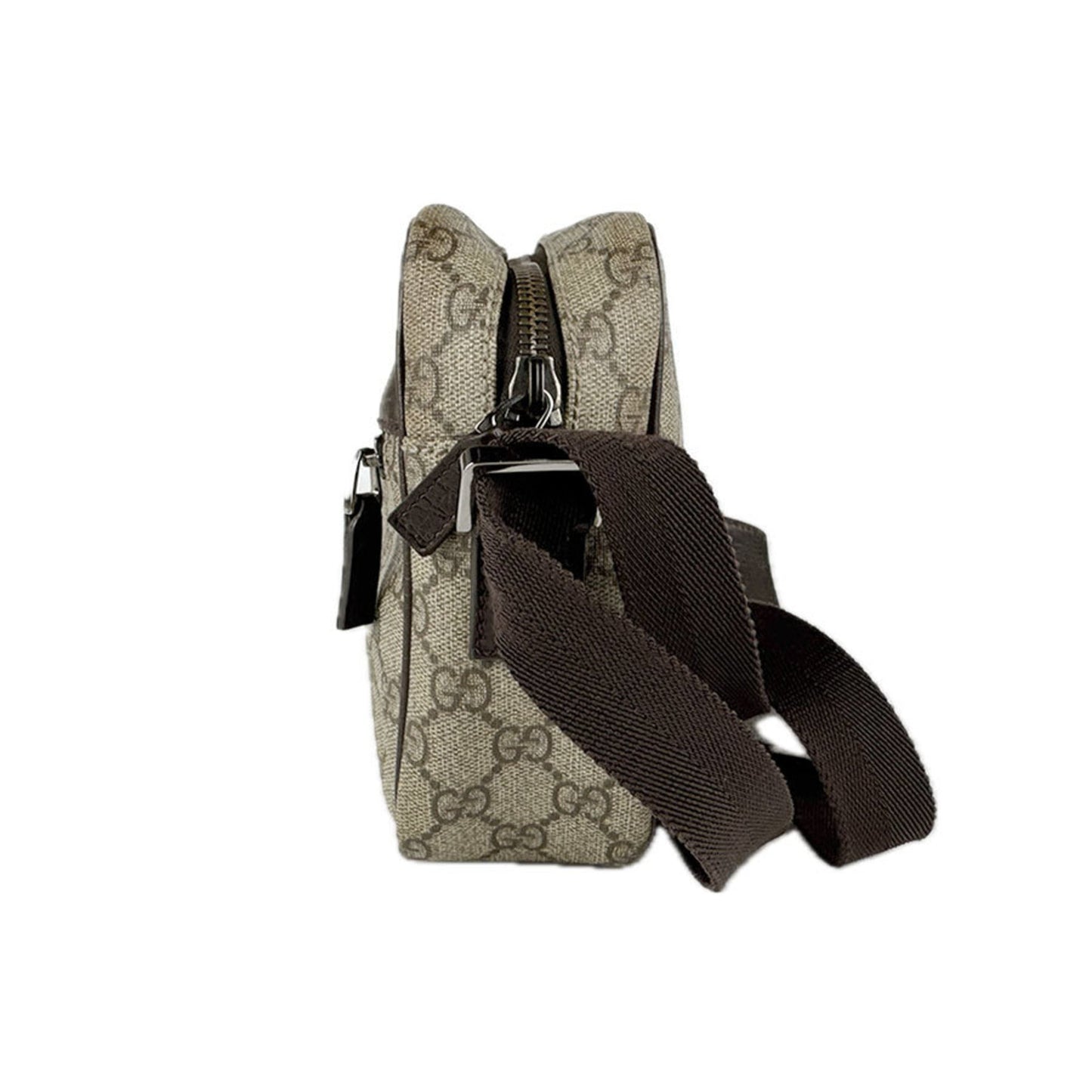 Gucci Brown Gg Supreme Leather Shoulder Bag ( )