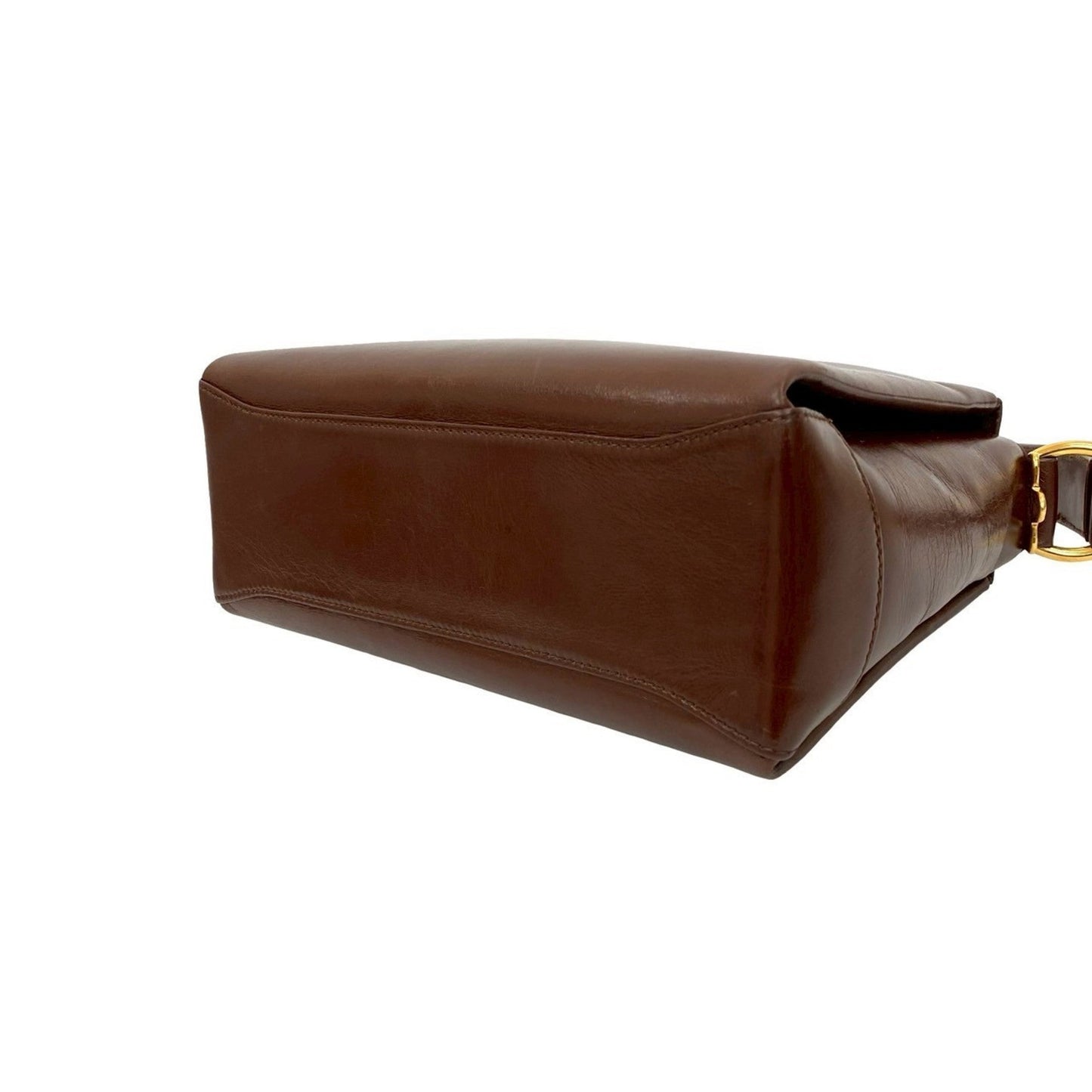 Gucci Brown Bamboo Leather Handbag Shoulder Bag ( )