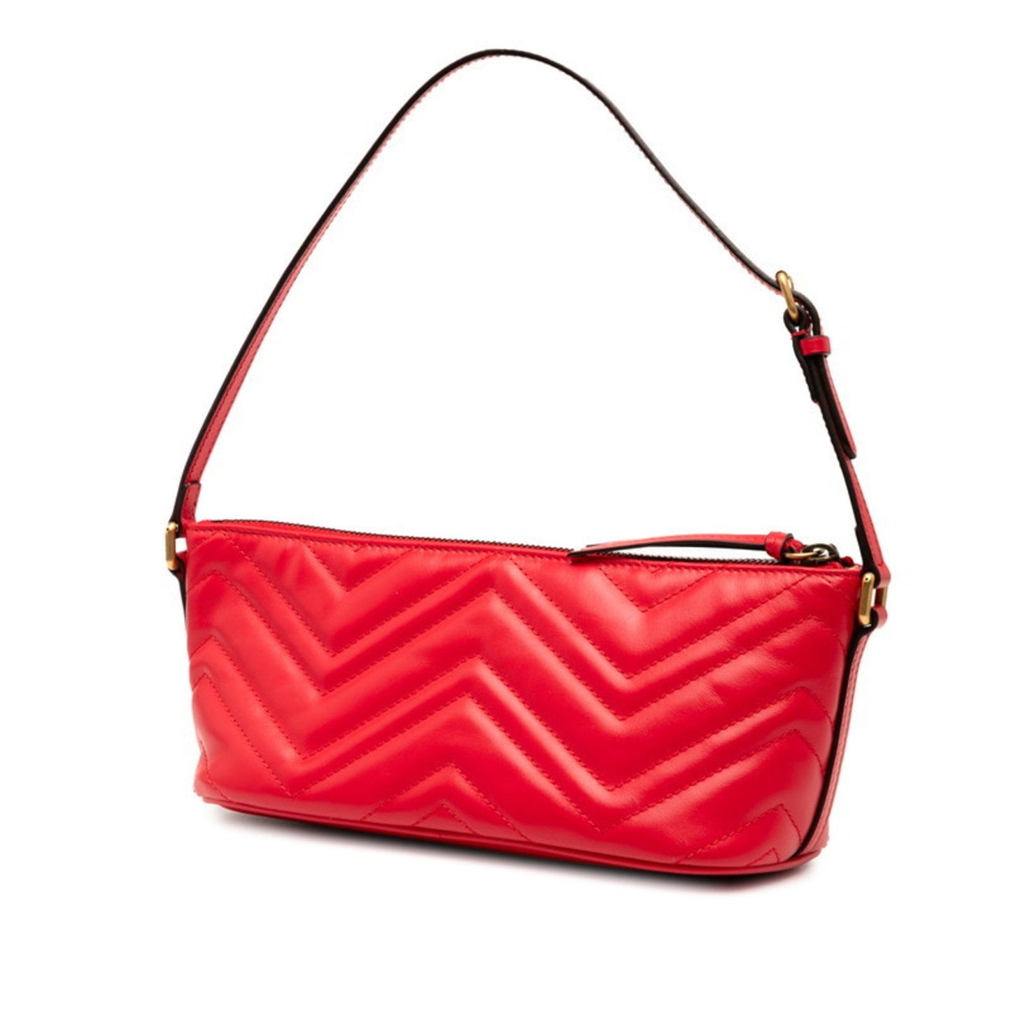 Gucci Red Color Leather Shoulder Bag ( )