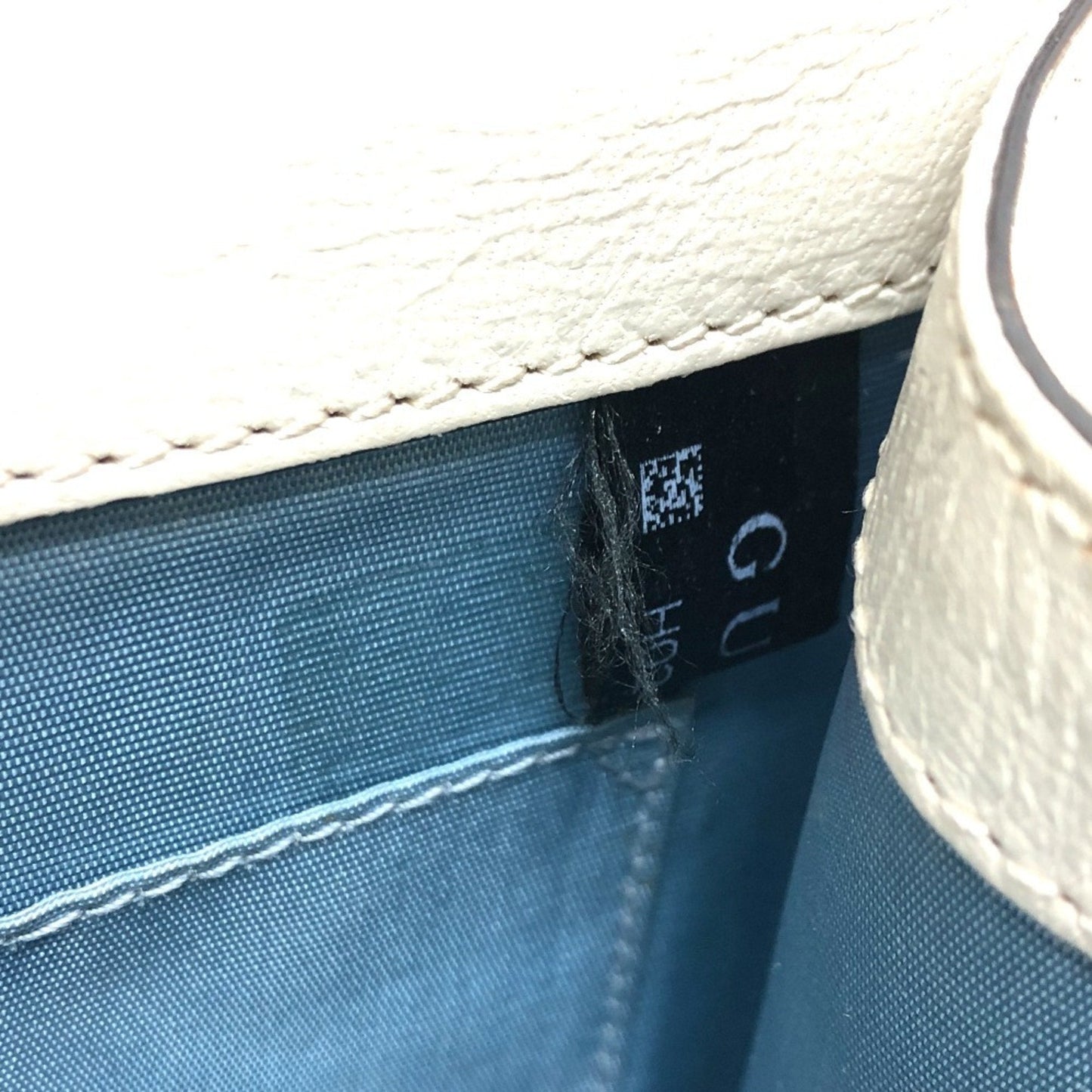 Gucci Blue White Leather Handbag Shoulder Bag ( )