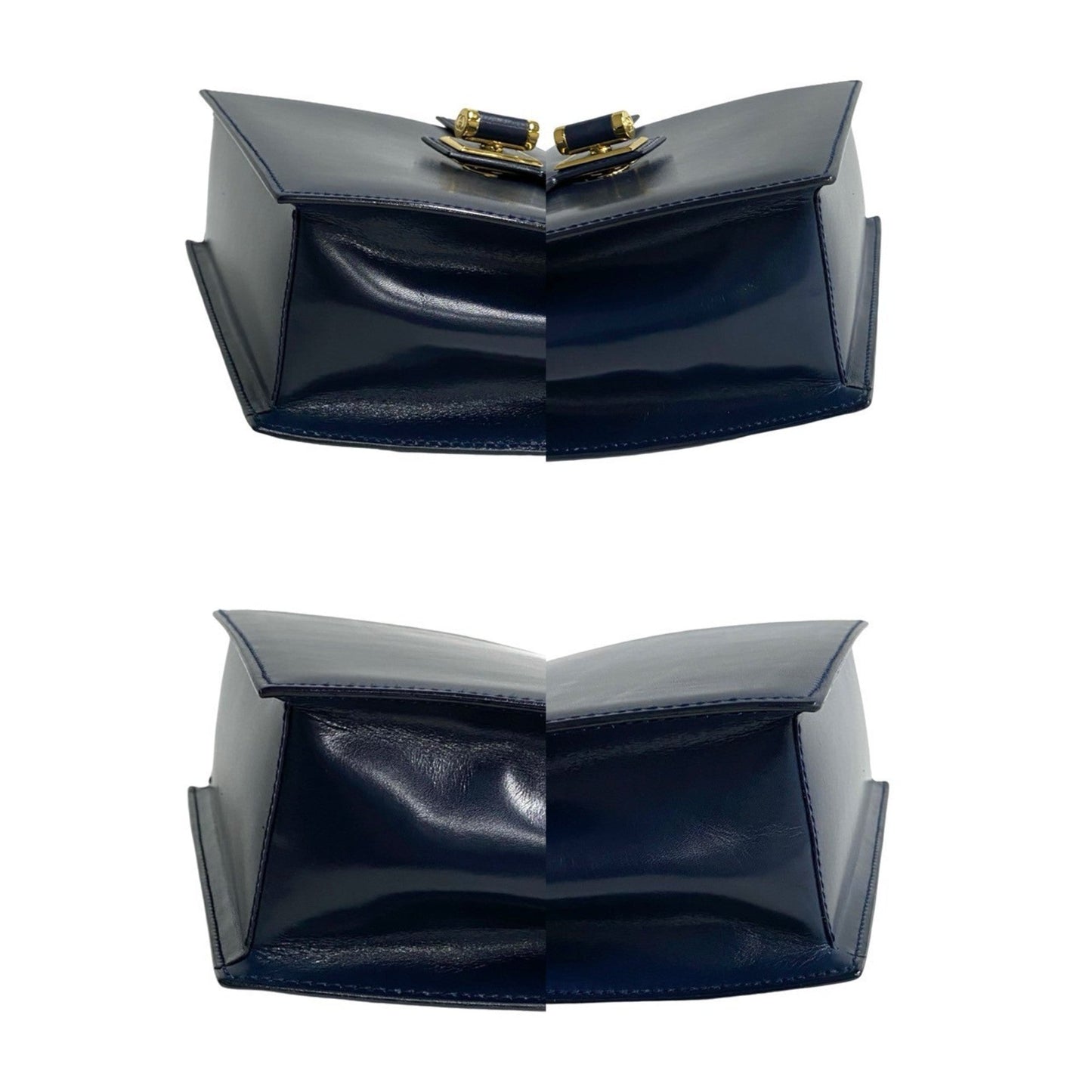 Gucci Navy Leather Handbag ( )