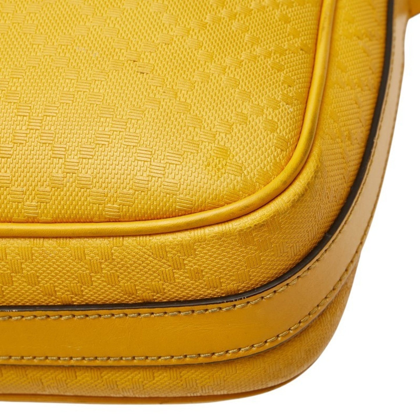 Gucci Diamante Yellow Leather Shoulder Bag ( )