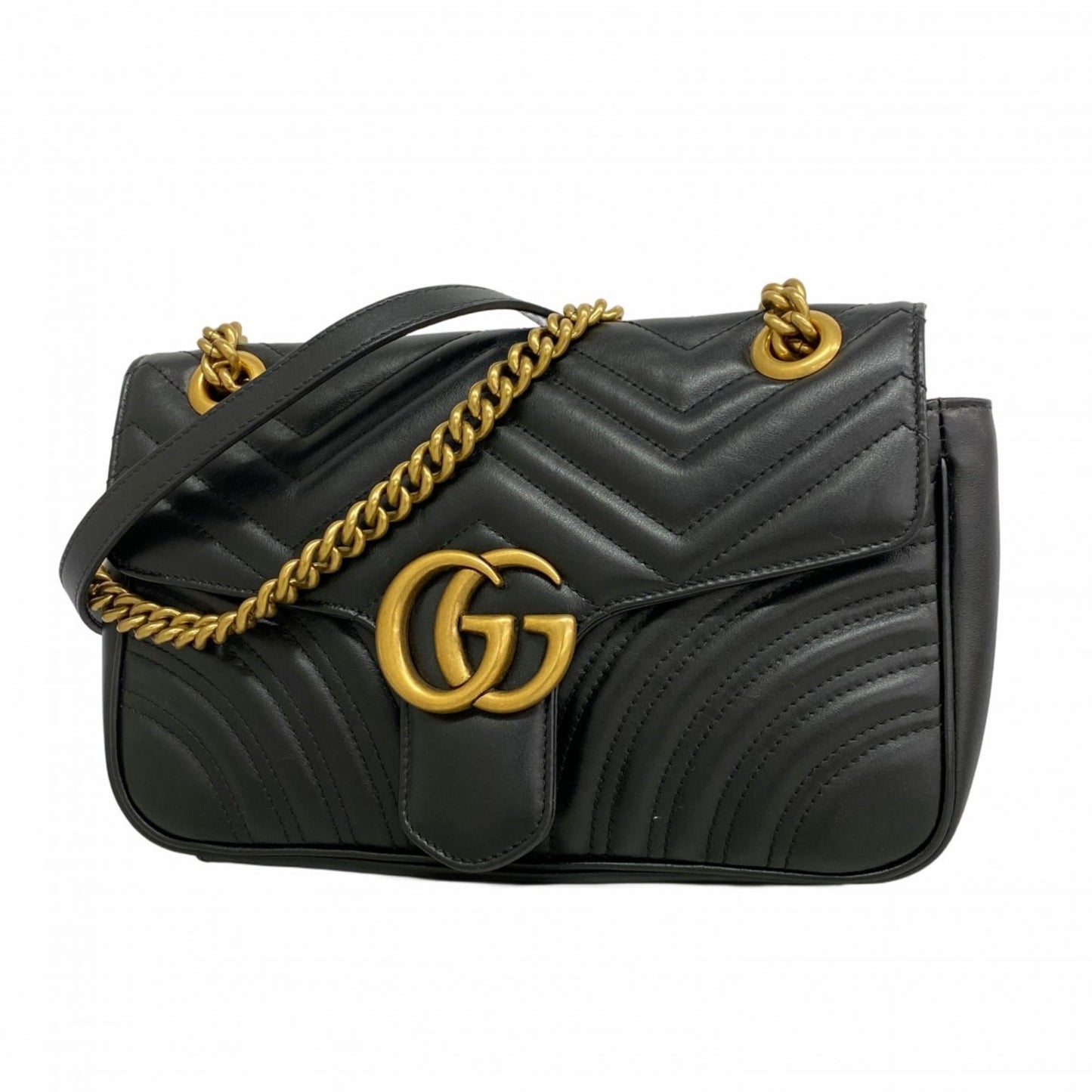 Gucci Black Leather Shoulder Bag ( )
