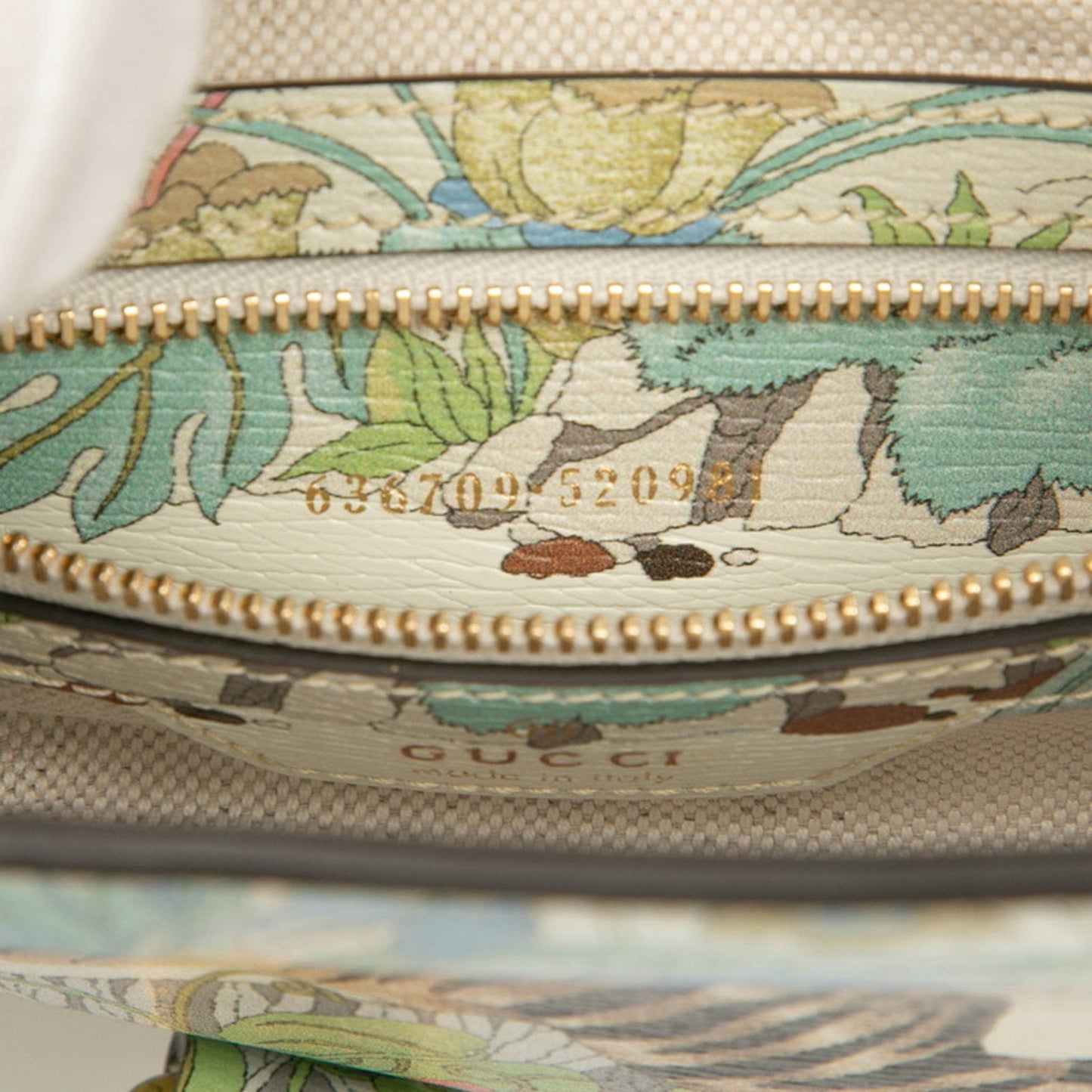 Gucci Multi-Color White Leather Handbag Shoulder Bag ( )