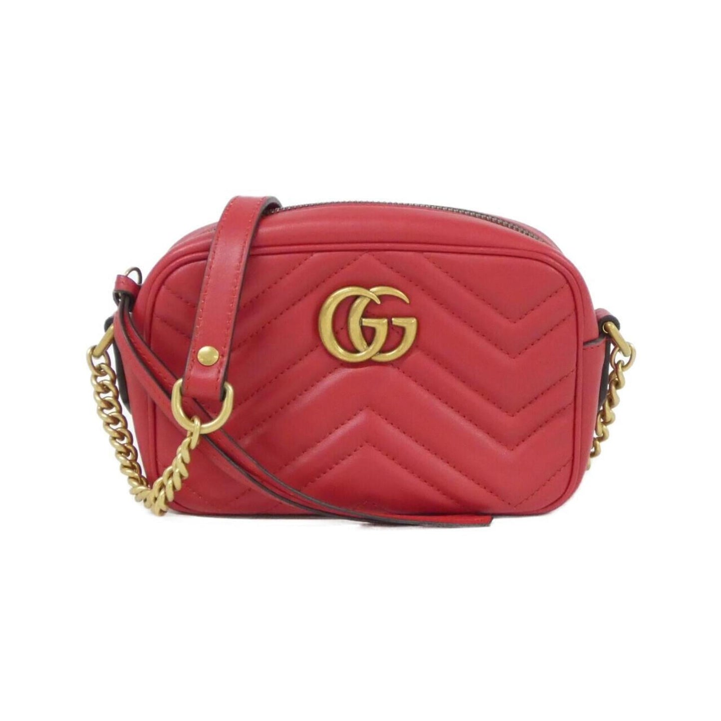 Gucci Red Color Leather Shoulder Bag ( )