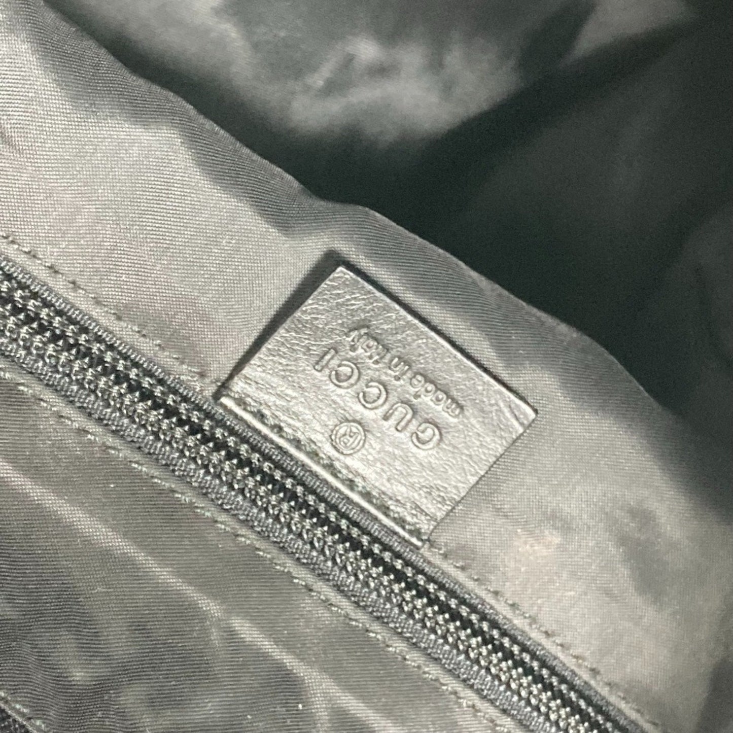 Gucci Black Nylon Leather Backpack ( )