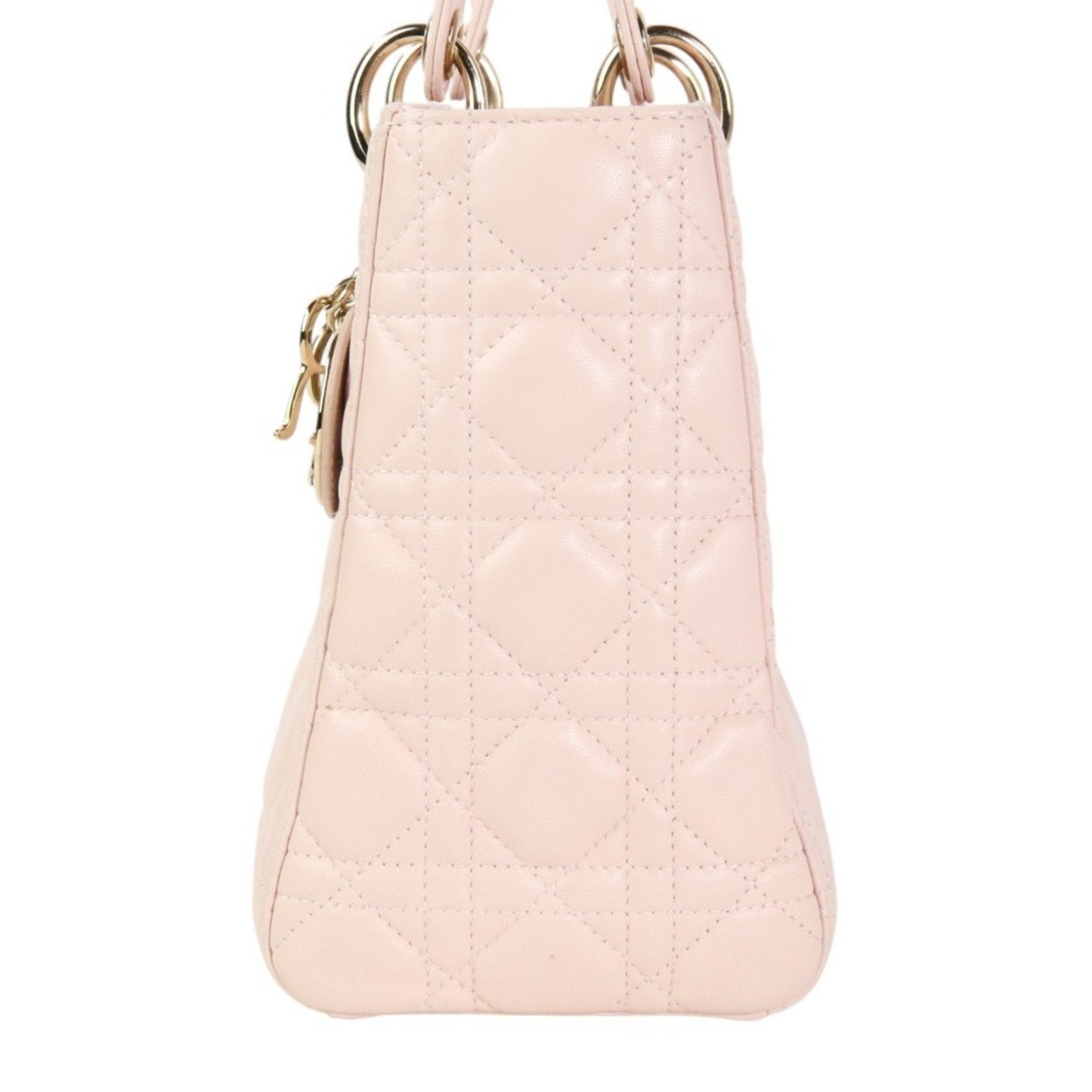 Christian Dior Lady Dior Pink Leather Handbag Shoulder Bag ()