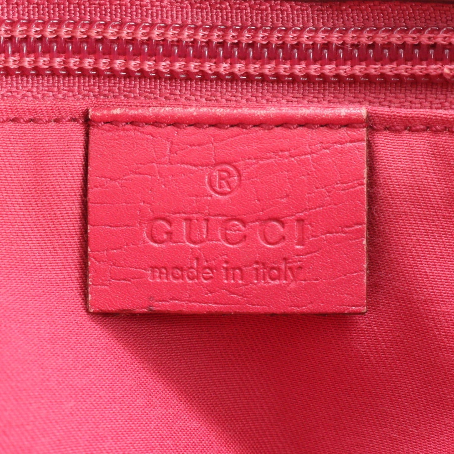 Gucci Brown Red Color Leather Coated Canvas Tote Bag ( )