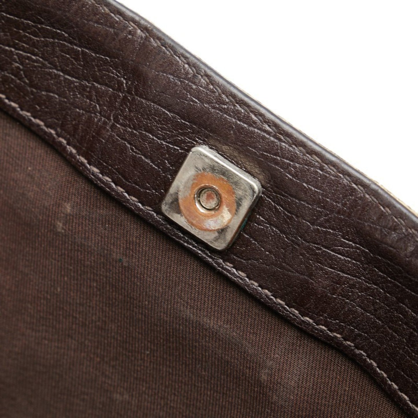 Gucci Beige Brown Pvc Leather Tote Bag ( )
