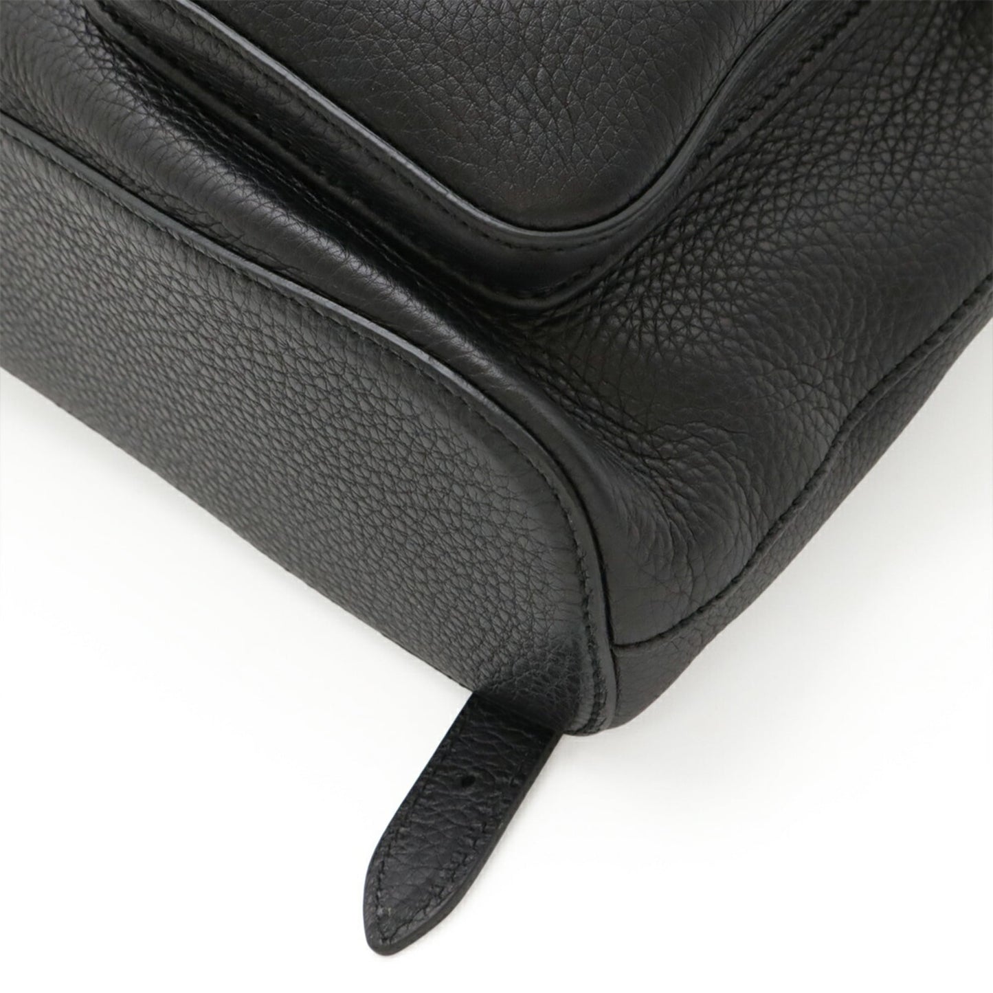 Gucci Black Bamboo Leather Backpack Shoulder Bag ( )