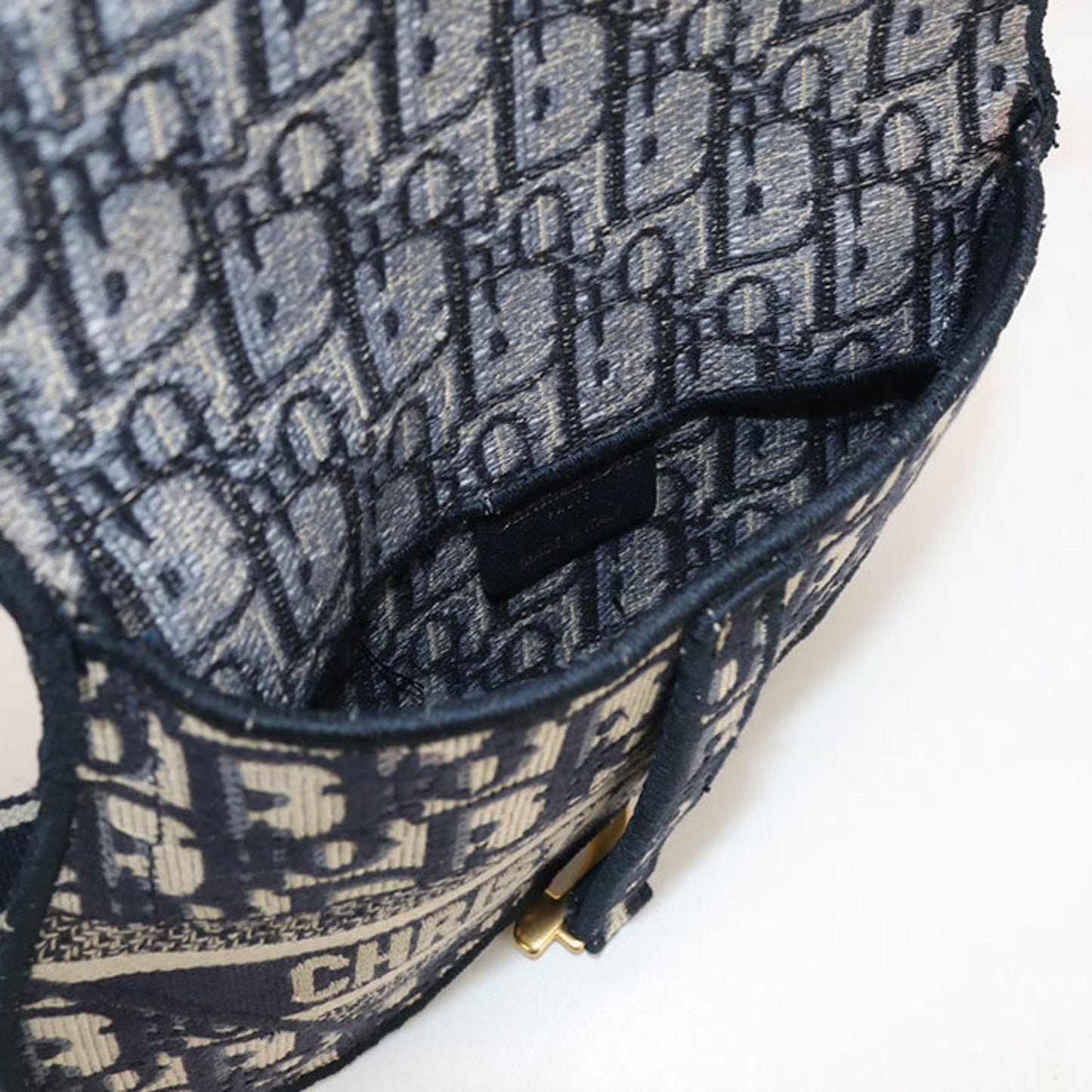 Christian Dior Navy Jacquard Fanny Pack ()