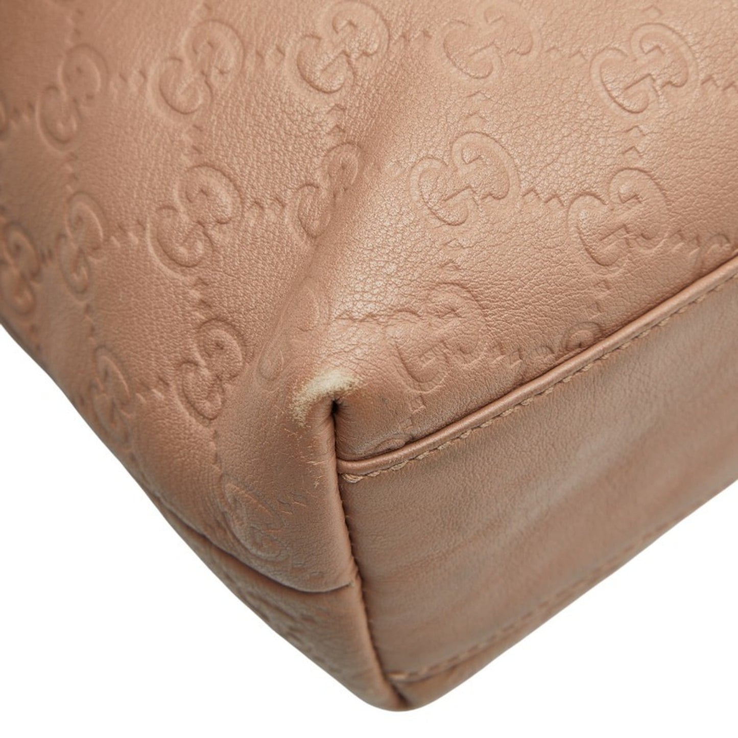 Gucci Beige Leather Handbag Tote Bag ( )