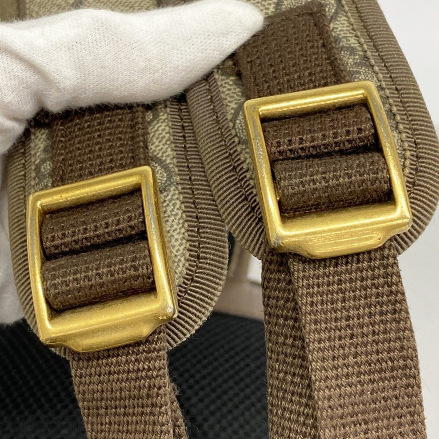Gucci Brown Pvc Leather Backpack ( )