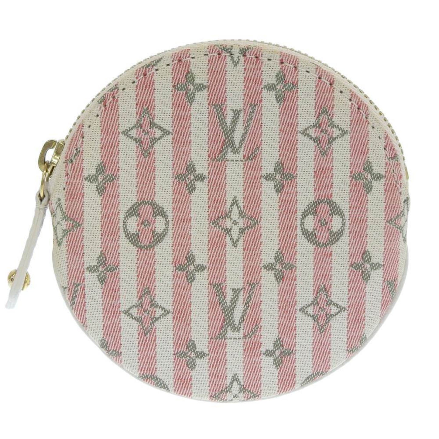 LOUIS VUITTON Monogram Lan Porto Monet Ron Croisette Stripe Coin Purse M95499