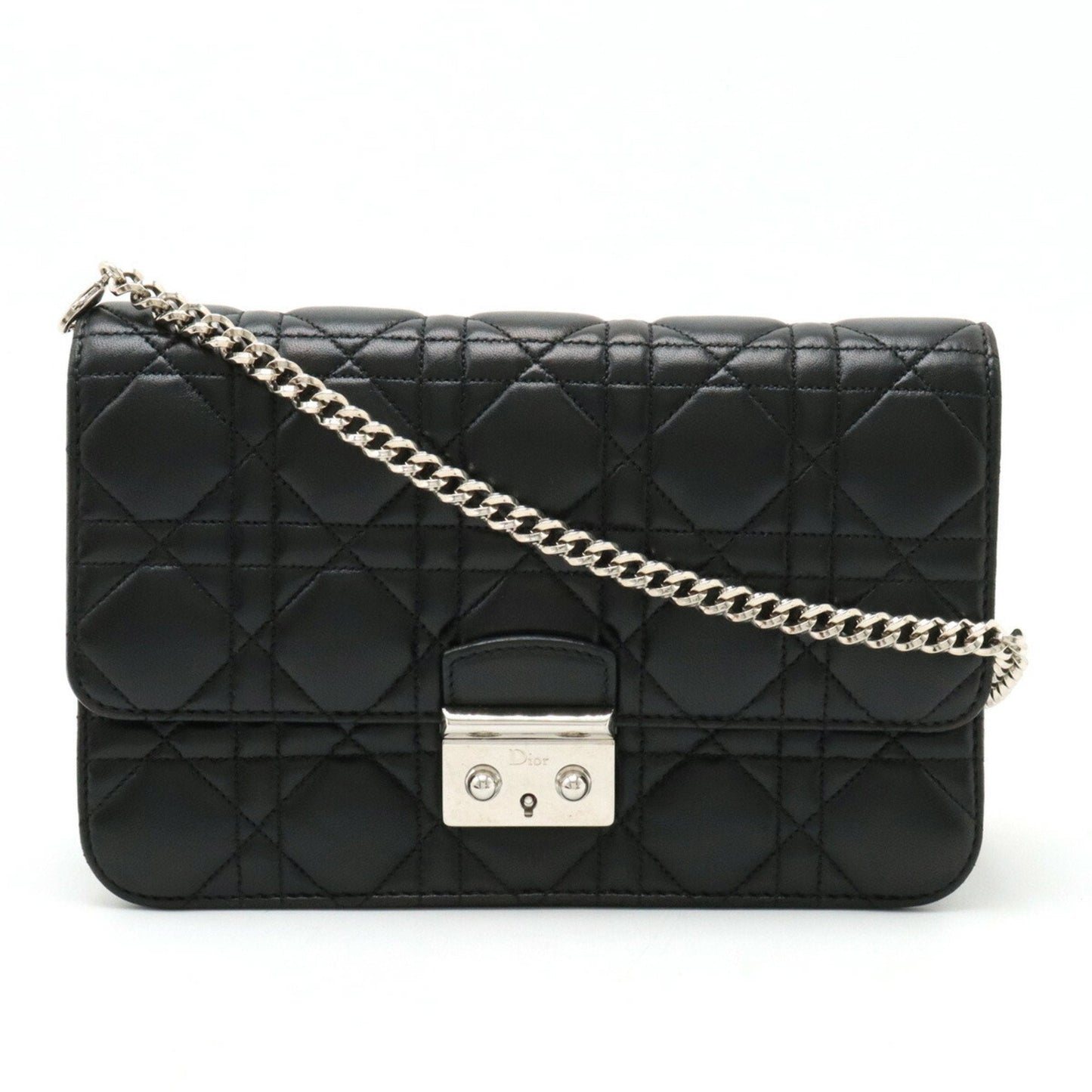 Christian Dior Miss Dior Black Leather Clutch Bag ()