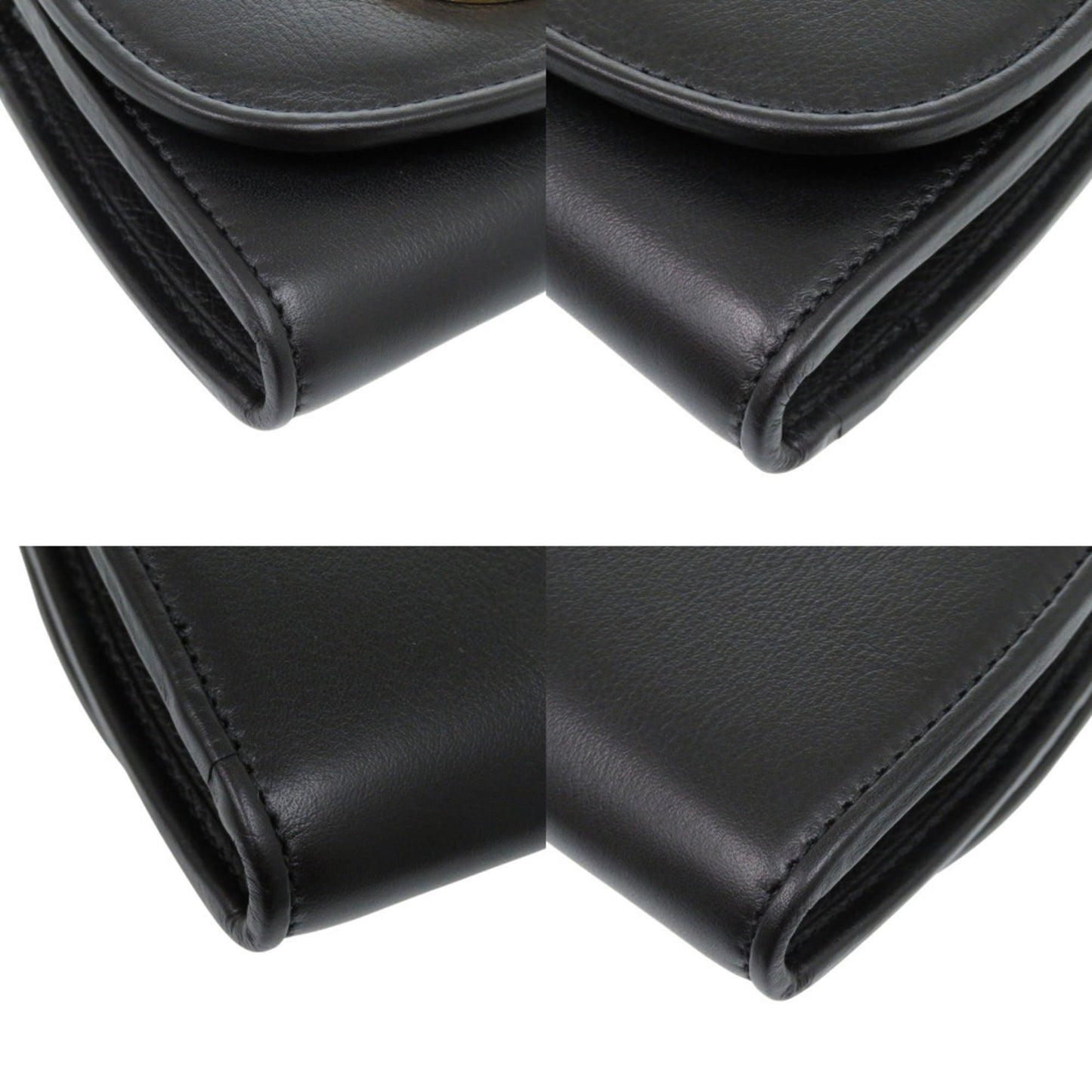 Gucci Black Leather Chain/Shoulder Wallet ( )