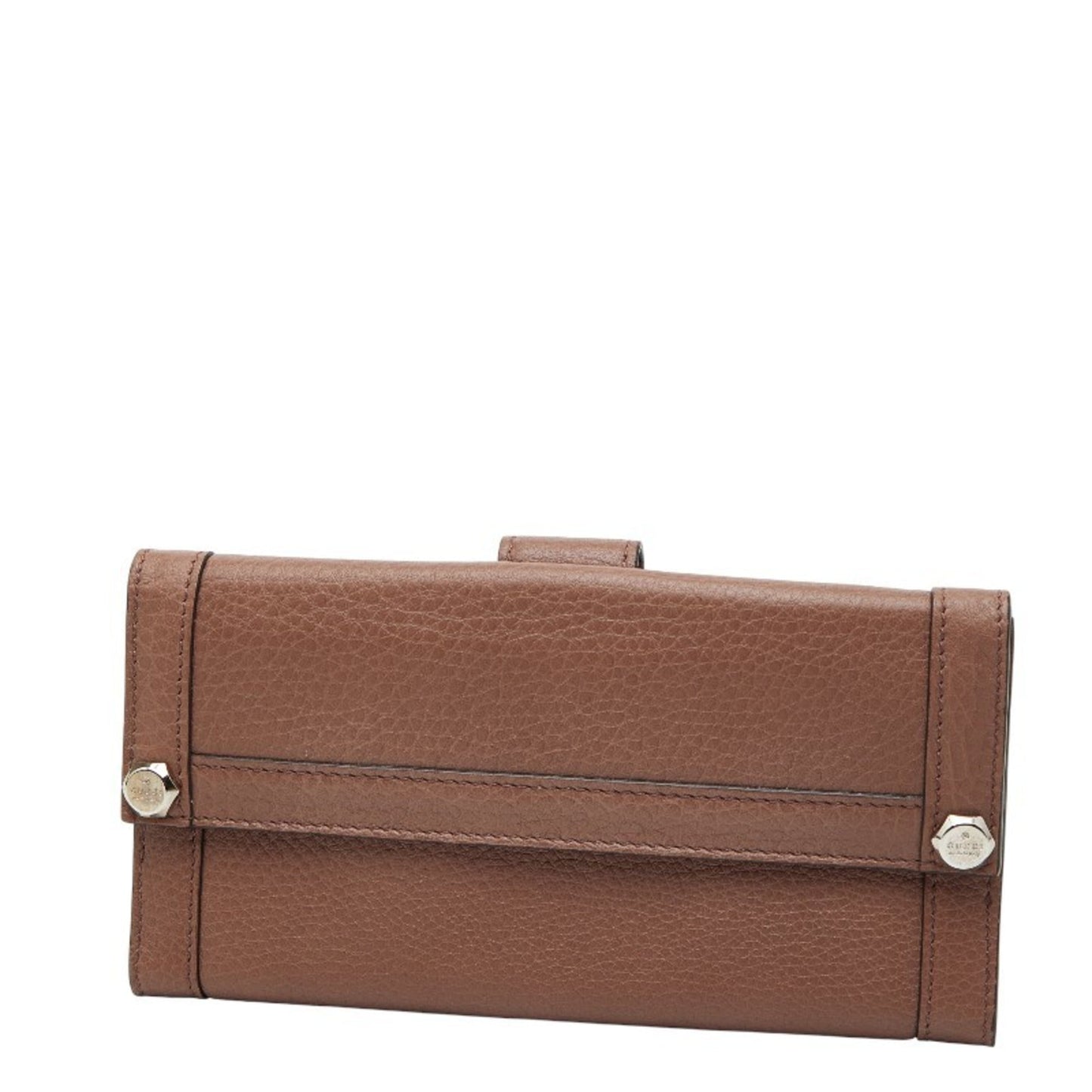 Gucci Brown Canvas Leather Long Wallet (Bi-Fold) ( )