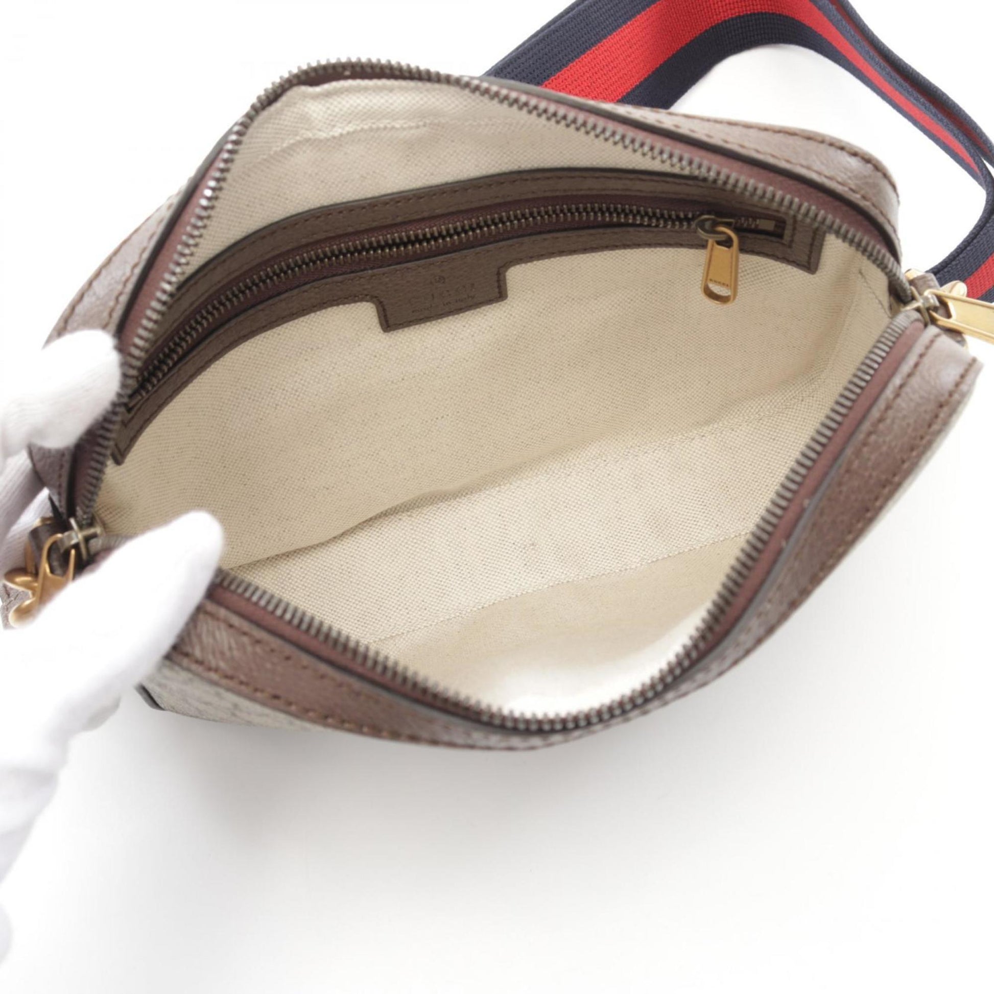 Gucci Leather Canvas Shoulder Bag