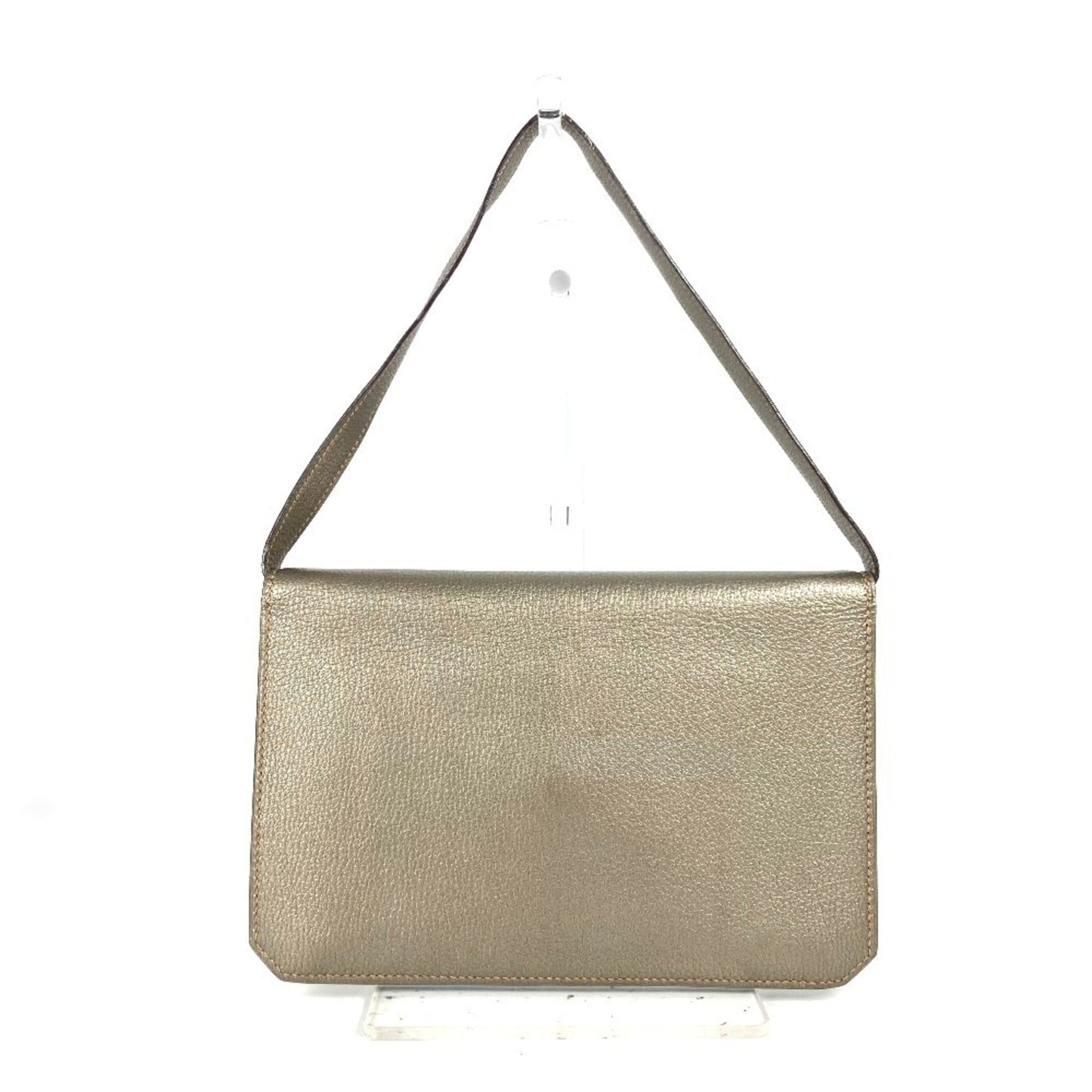 Hermes Gold Chevre Leather Handbag Pouch Shoulder Bag ( )