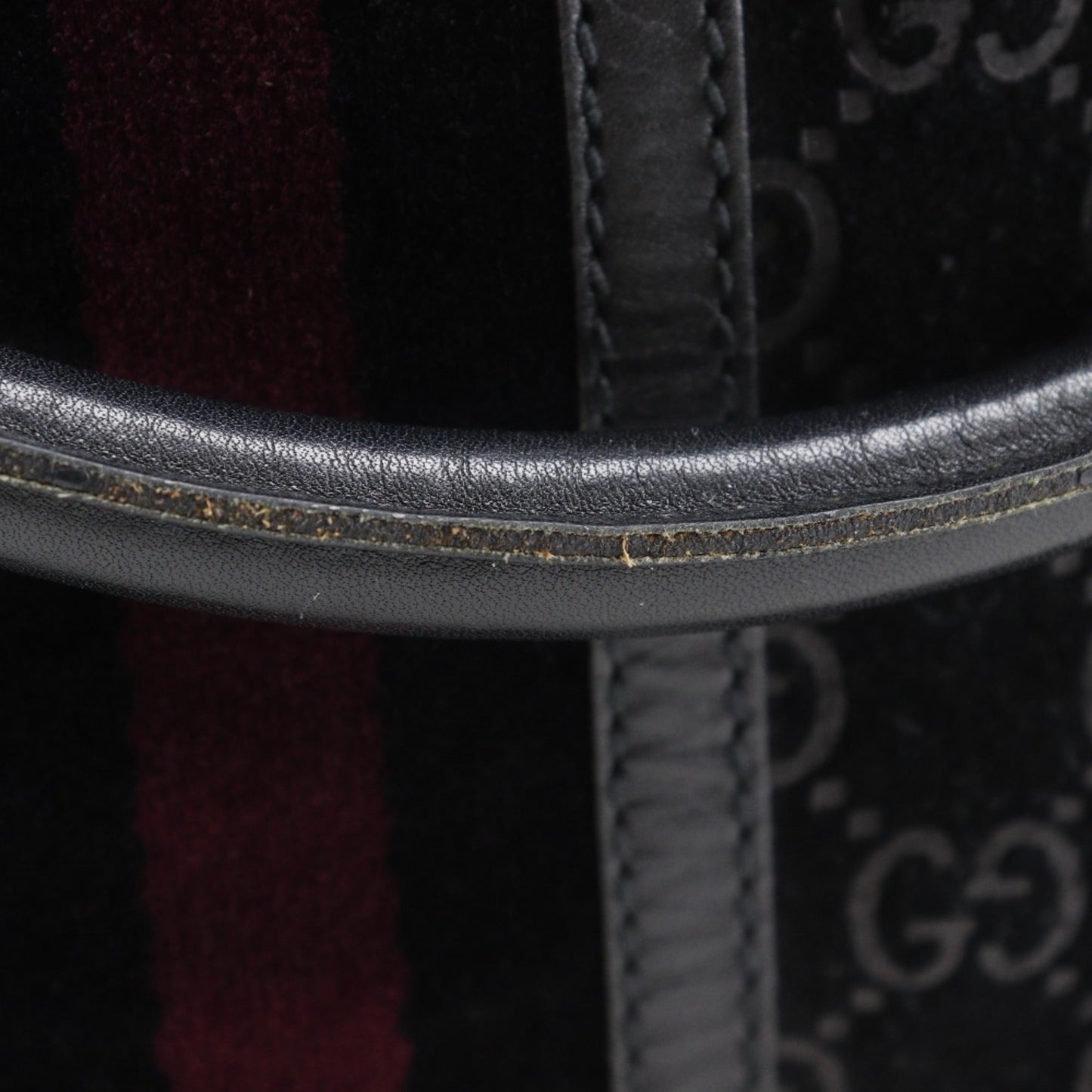Gucci Black Suede Tote Bag ( )