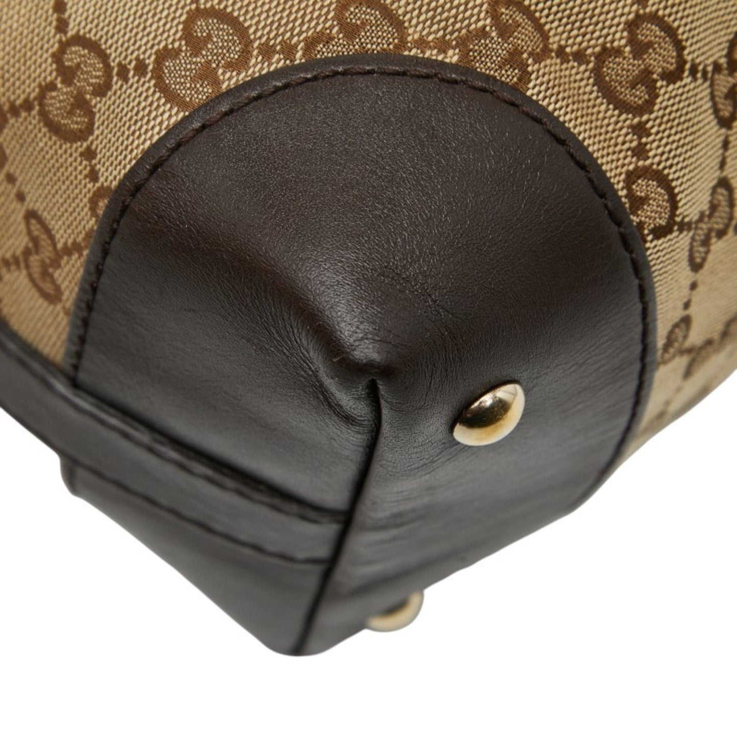 Gucci Beige Multi-Color Canvas Leather Handbag Shoulder Bag ( )