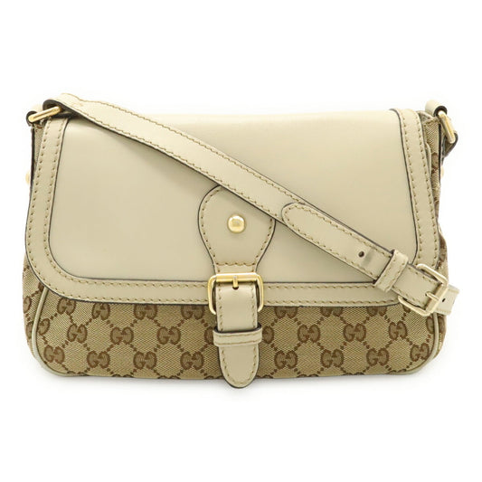 Gucci Sukey Beige Khaki Gg Canvas Leather Shoulder Bag ( )