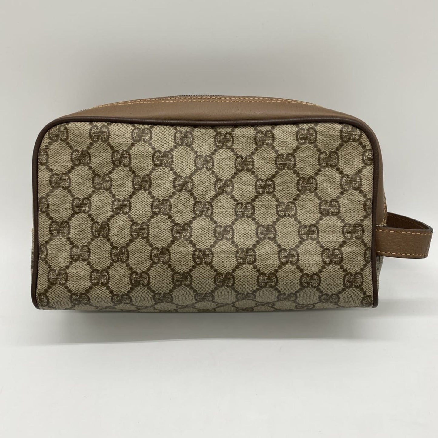 Gucci Brown Gg Supreme Pvc Pouch ( )