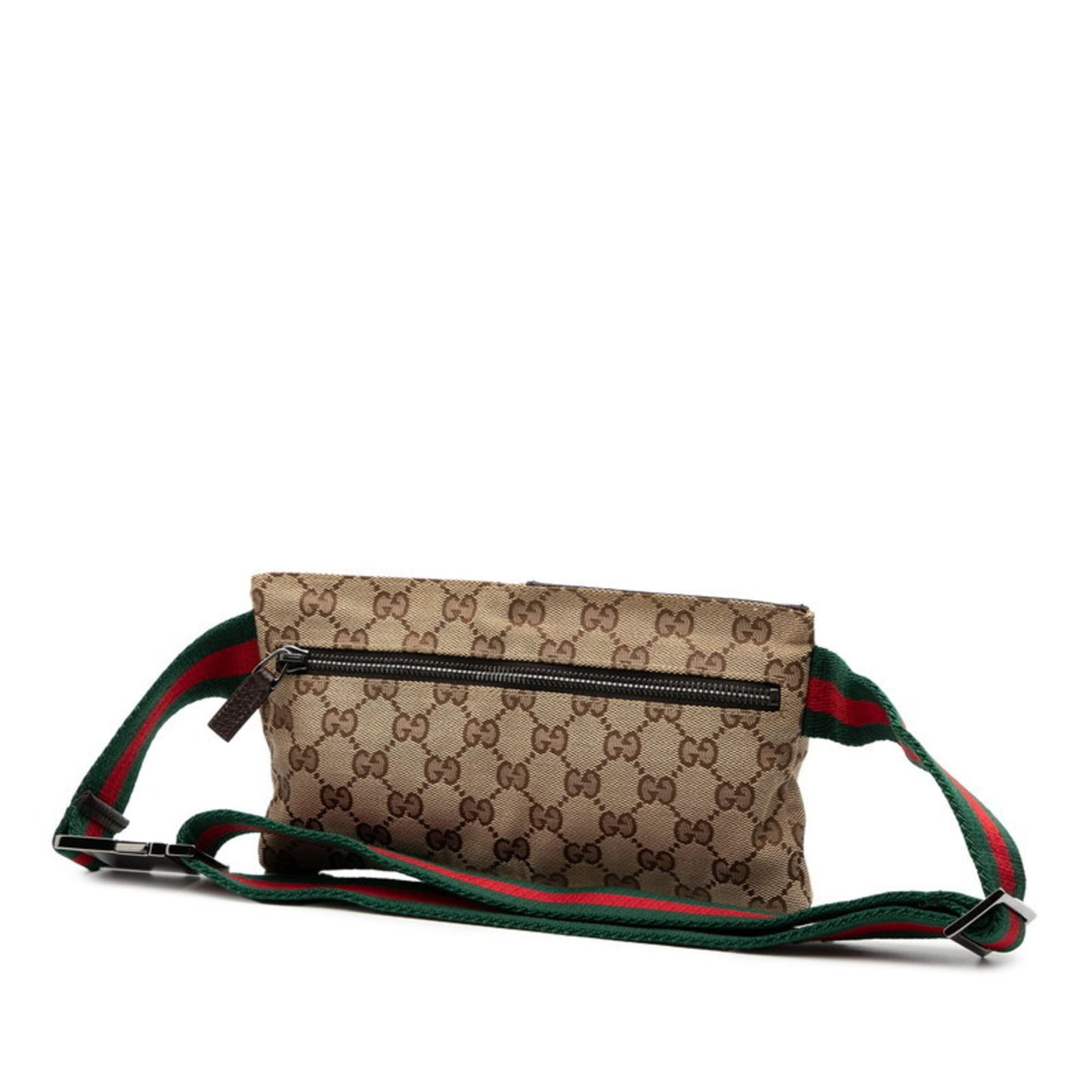 Gucci Beige Brown Canvas Leather Sling Bag ( )
