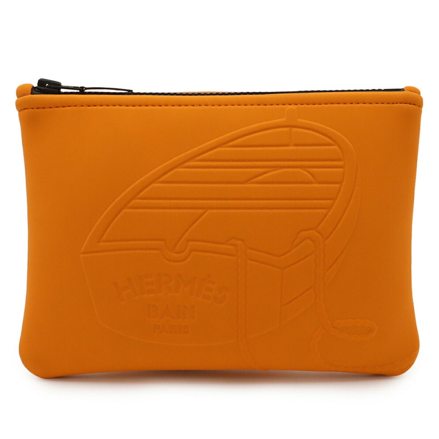 Hermes Orange Polyamide Pouch ( )