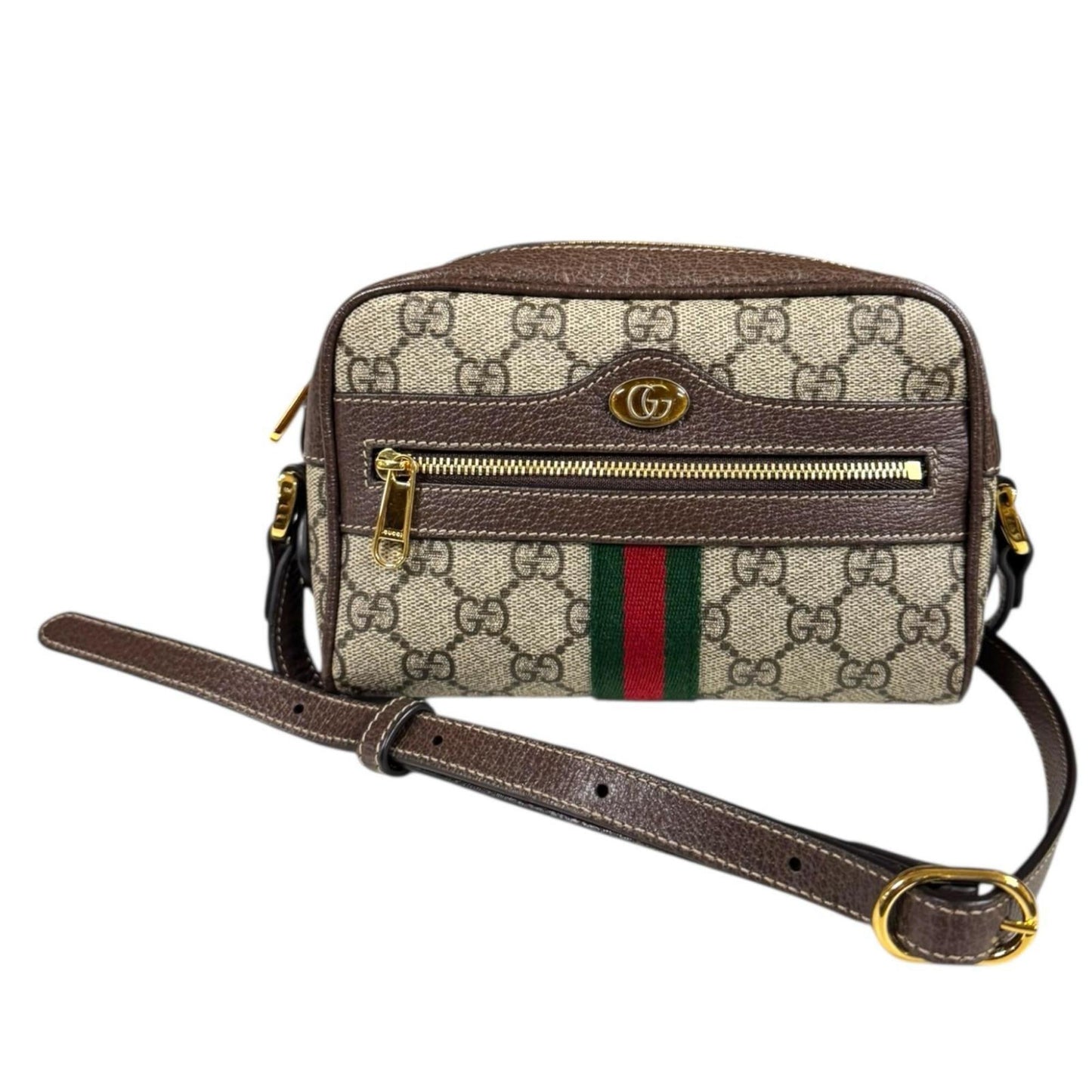 Gucci Brown Gg Supreme Canvas Shoulder Bag ( )