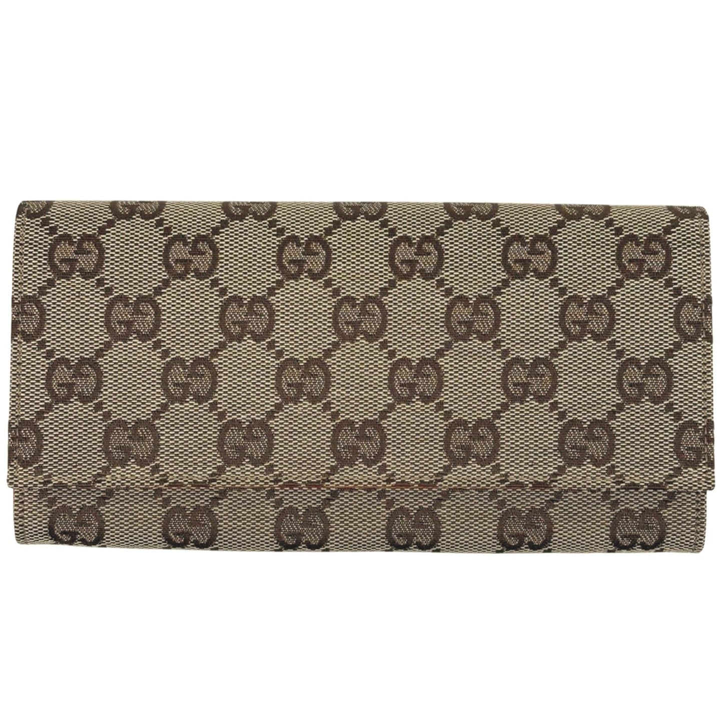 Gucci Brown Gg Canvas Long Wallet (Bi-Fold) ( )