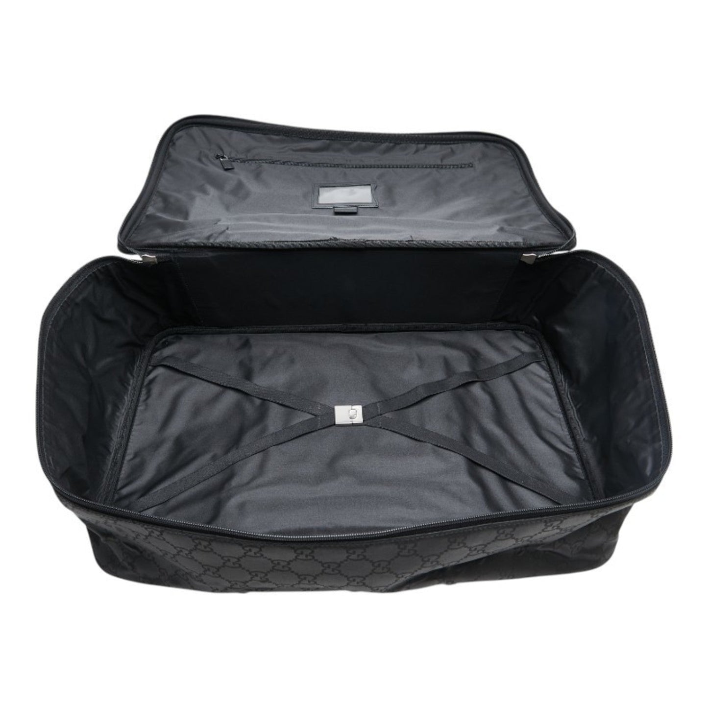 Gucci Black Nylon Leather Boston Bag ( )