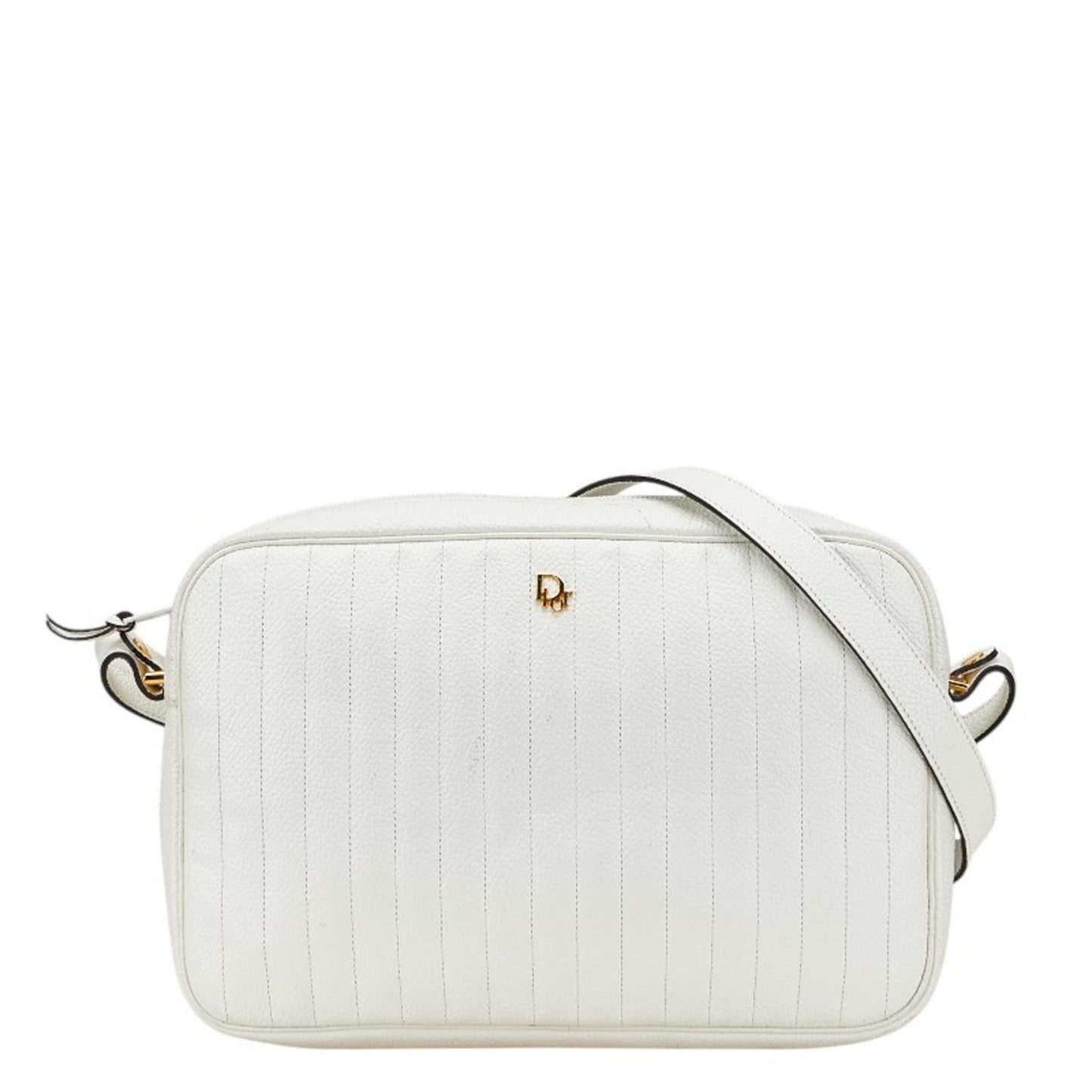 Christian Dior White Leather Shoulder Bag ()