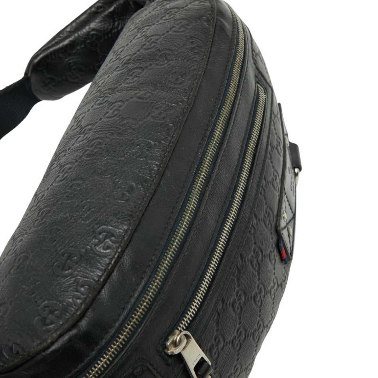 Gucci Black Leather Sling Bag ( )