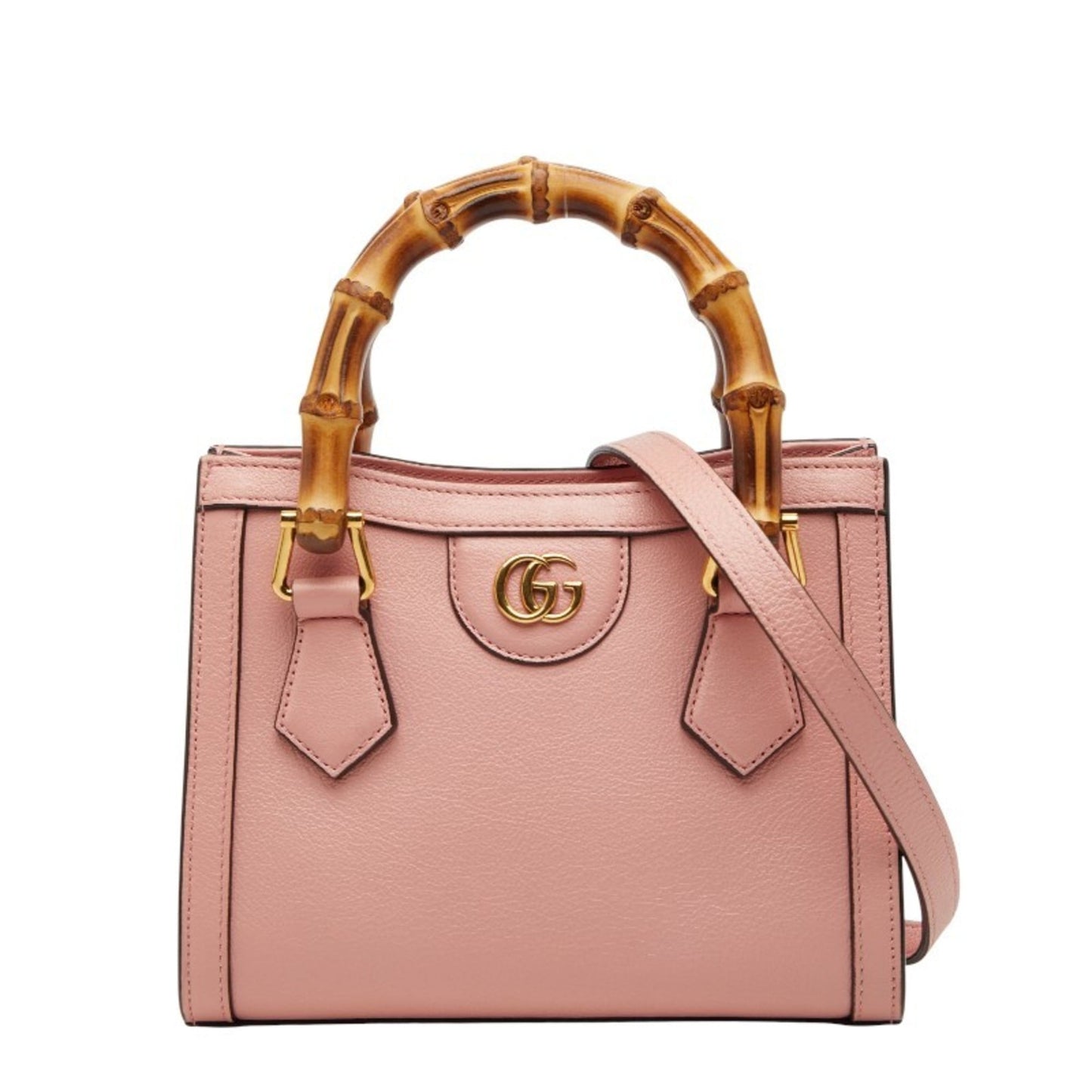 Gucci Pink Leather Handbag Shoulder Bag ( )