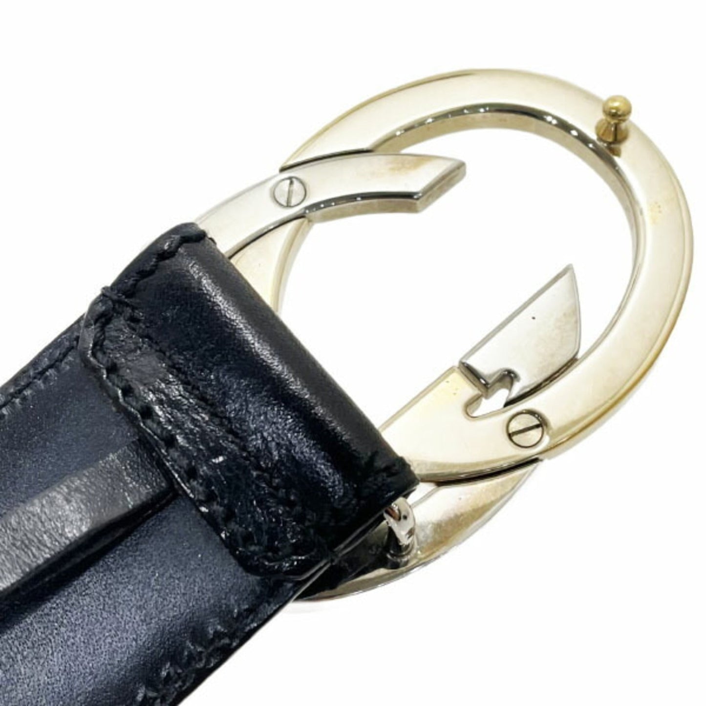Gucci Black Gold Silver Standard Belt ( )