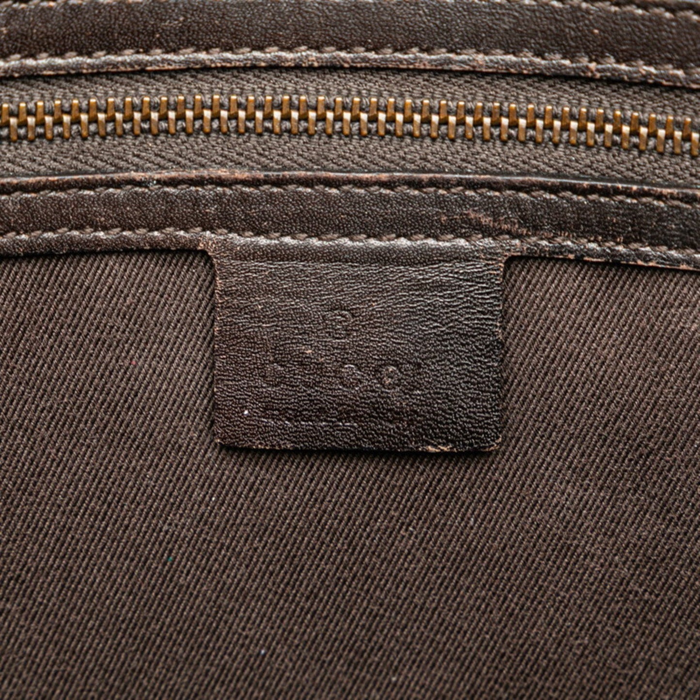 Gucci Beige Brown Canvas Leather Shoulder Bag ( )