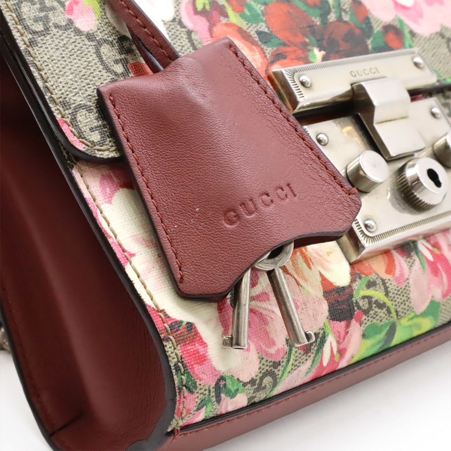 Gucci Beige Multi-Color Pink Pvc Leather Shoulder Bag ( )