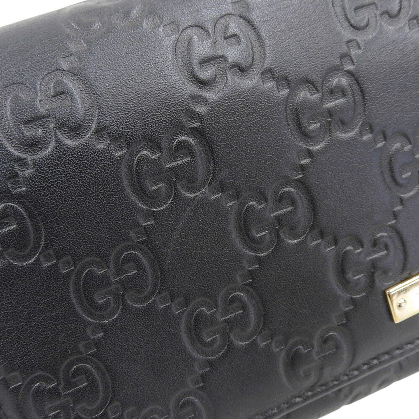 Gucci Black Leather Chain/Shoulder Wallet ( )