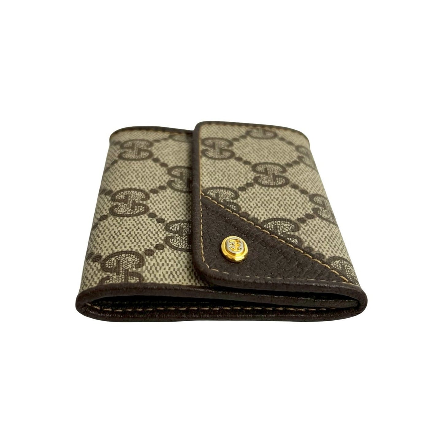 Gucci Brown Leather Pvc Coin Purse/Coin Case ( )