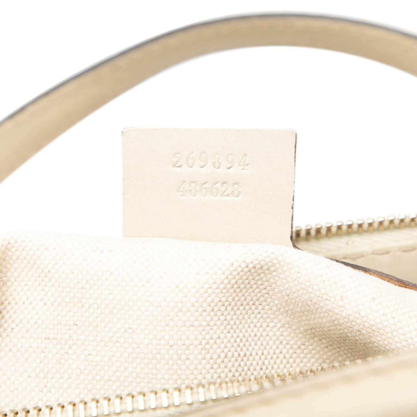 Gucci Gg Canvas Beige Ivory Leather Handbag Shoulder Bag ( )