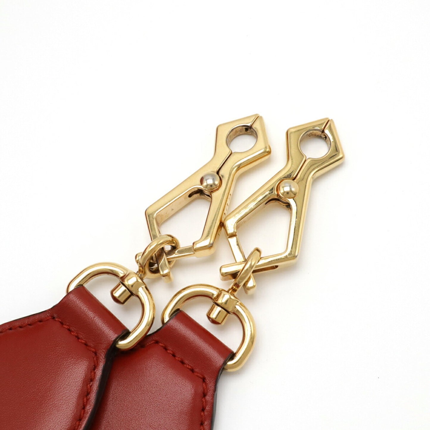 Gucci Red Color Bamboo Leather Handbag Shoulder Bag ( )