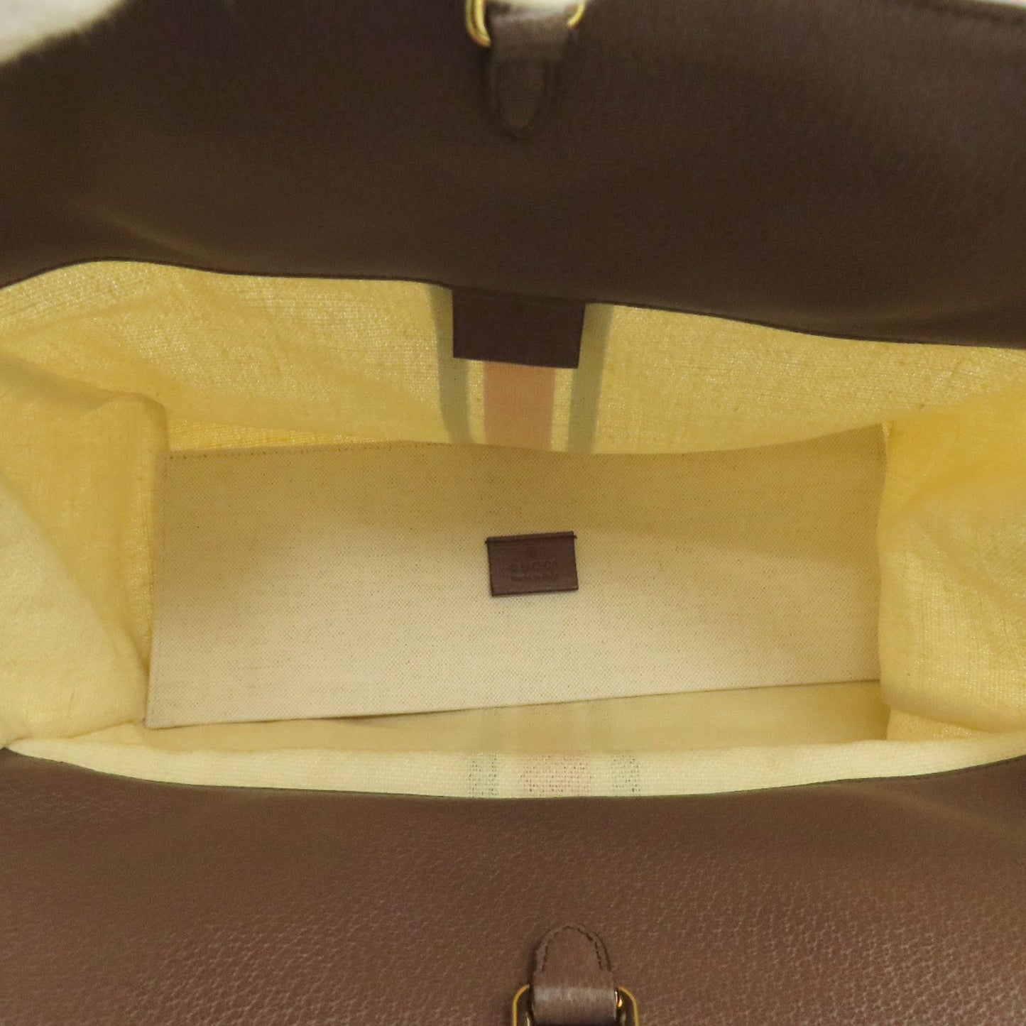 Gucci Beige Brown Canvas Handbag ( )