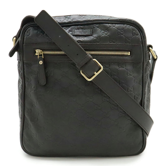 Gucci Brown Dark Brown Leather Shoulder Bag ( )